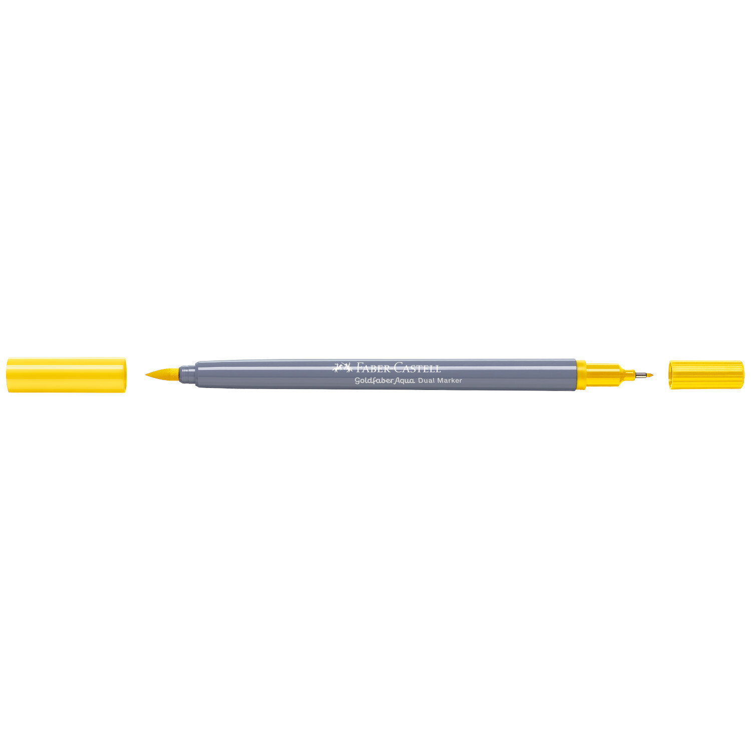 Goldfaber Aqua Dual Marker in Kadiumgelb von Faber Castell, mit zwei Spitzen für vielseitiges Zeichnen.