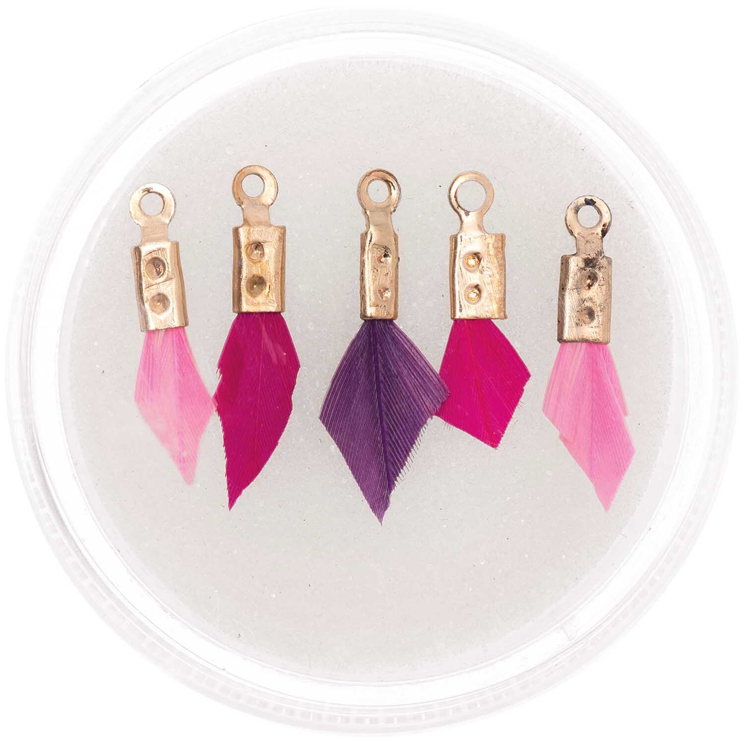 Anhänger Feder Mix candy 5 Stück von Rico Design