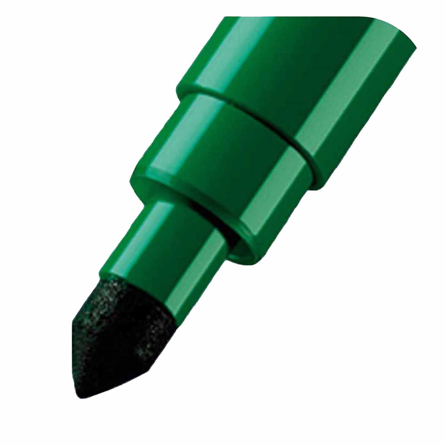 Fasermaler Colorella Duo von Pelikan, 10-teilig, zeigt eine grüne Spitze für präzises Zeichnen.