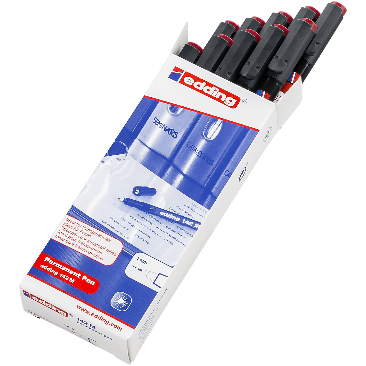 140 S OHP-Marker permanent rot Stärke 1 mm von edding International 