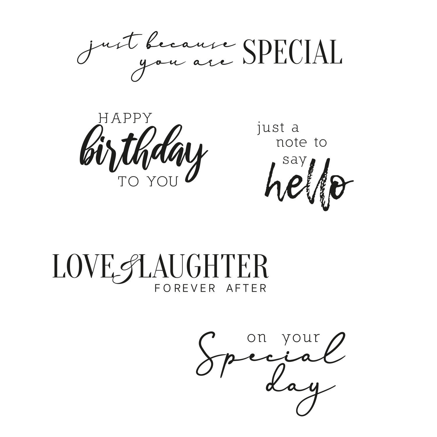 Clear Stamps Sunnyside Sentiments by Pete Hughes von idee. Creativmarkt