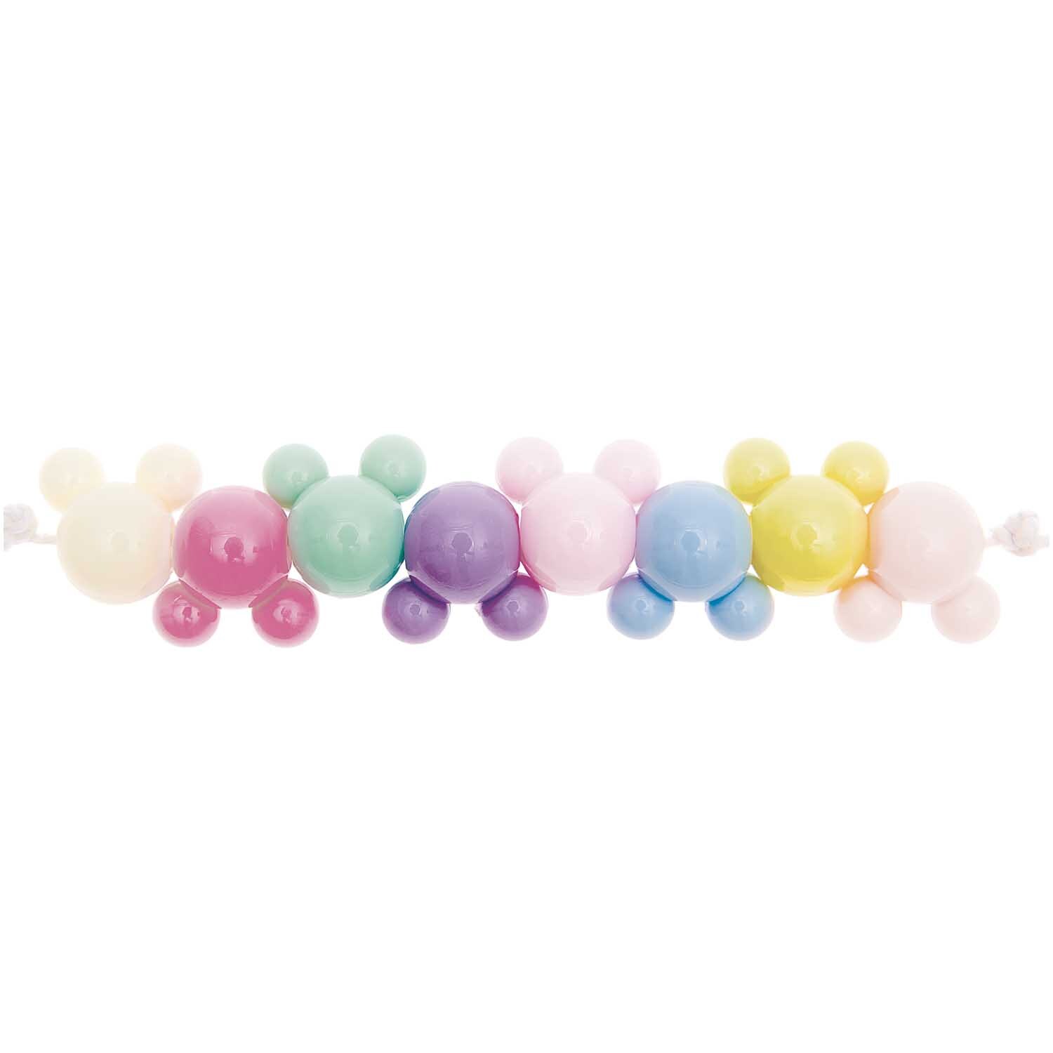 itoshii Teddy Perlen in Pastellfarben, 15mm, 8 Stück. Bunte Perlen in Bärchenform von Rico Design.