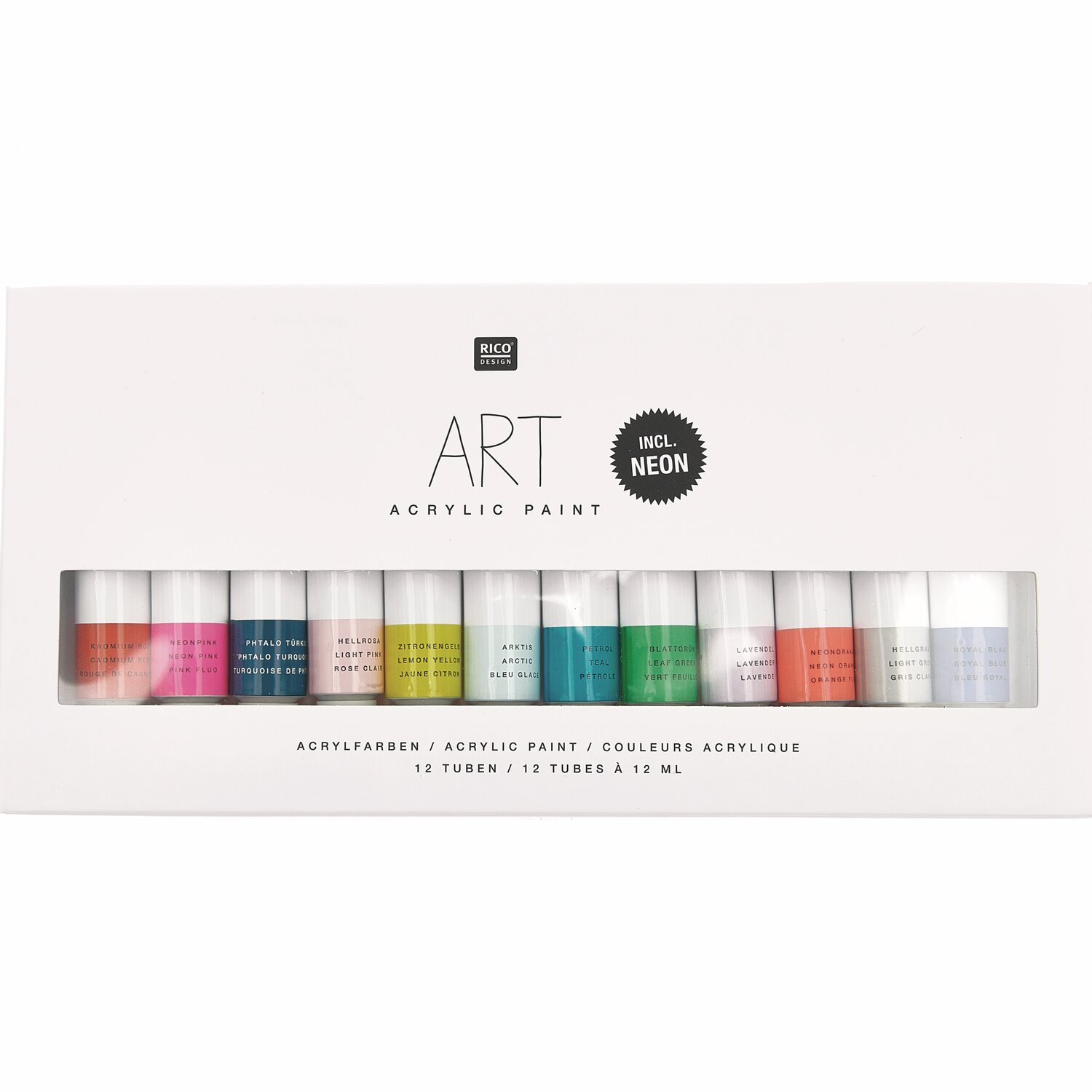ART Künstler Acrylfarben-Set Fashion 12x12ml von Rico Design