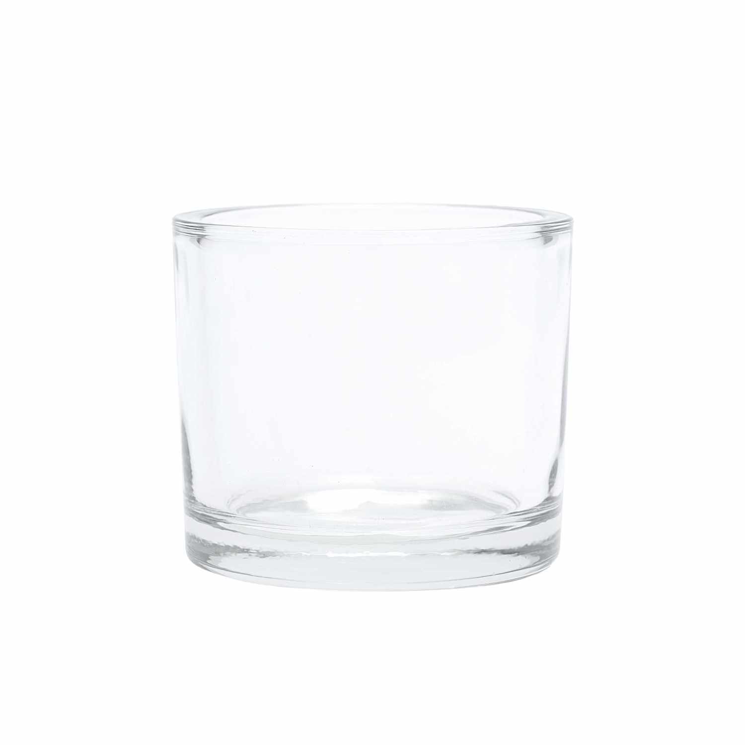 Teelichtglas 6,5x6cm von idee. Creativmarkt, transparent, ideal für stimmungsvolle Dekorationen.
