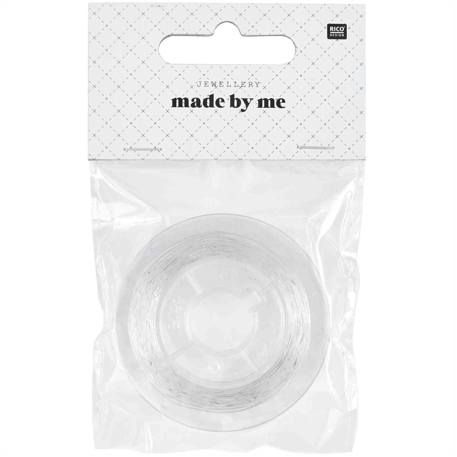 Perlonfaden elastisch transparent 0,8mm von Rico Design