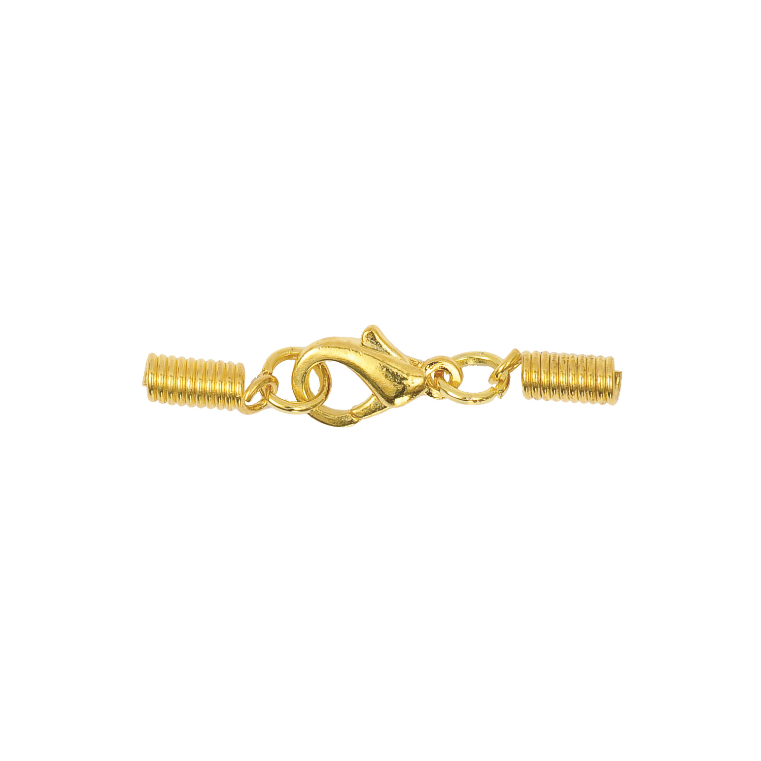 Spiralverschluss gold 3mm von Rico Design, zeigt einen eleganten, goldenen Verschluss mit Spiralmuster.