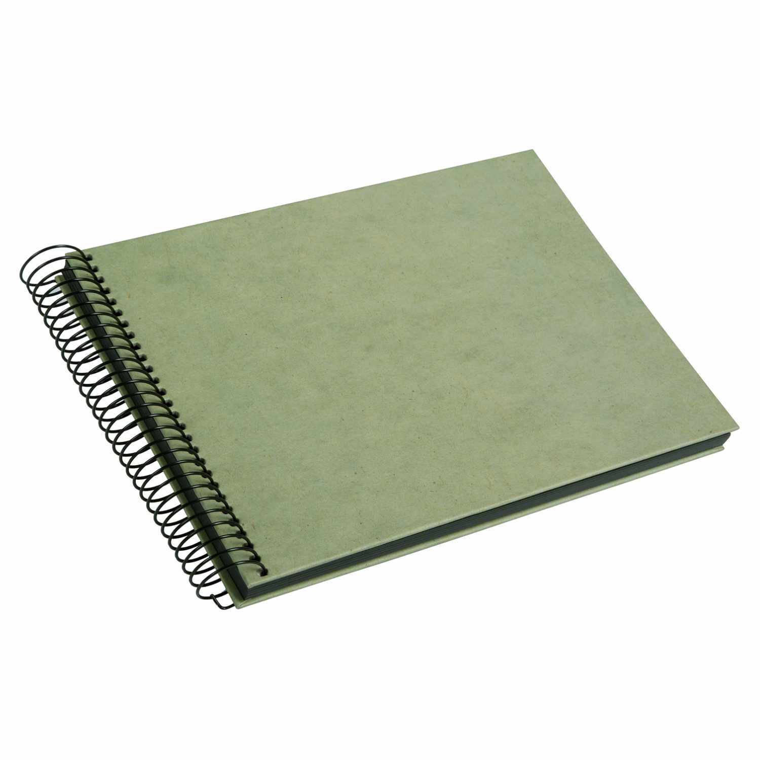 Spiralalbum smoke green 24x17cm 40 schwarze Seiten von Goldbuch Georg Brückner 