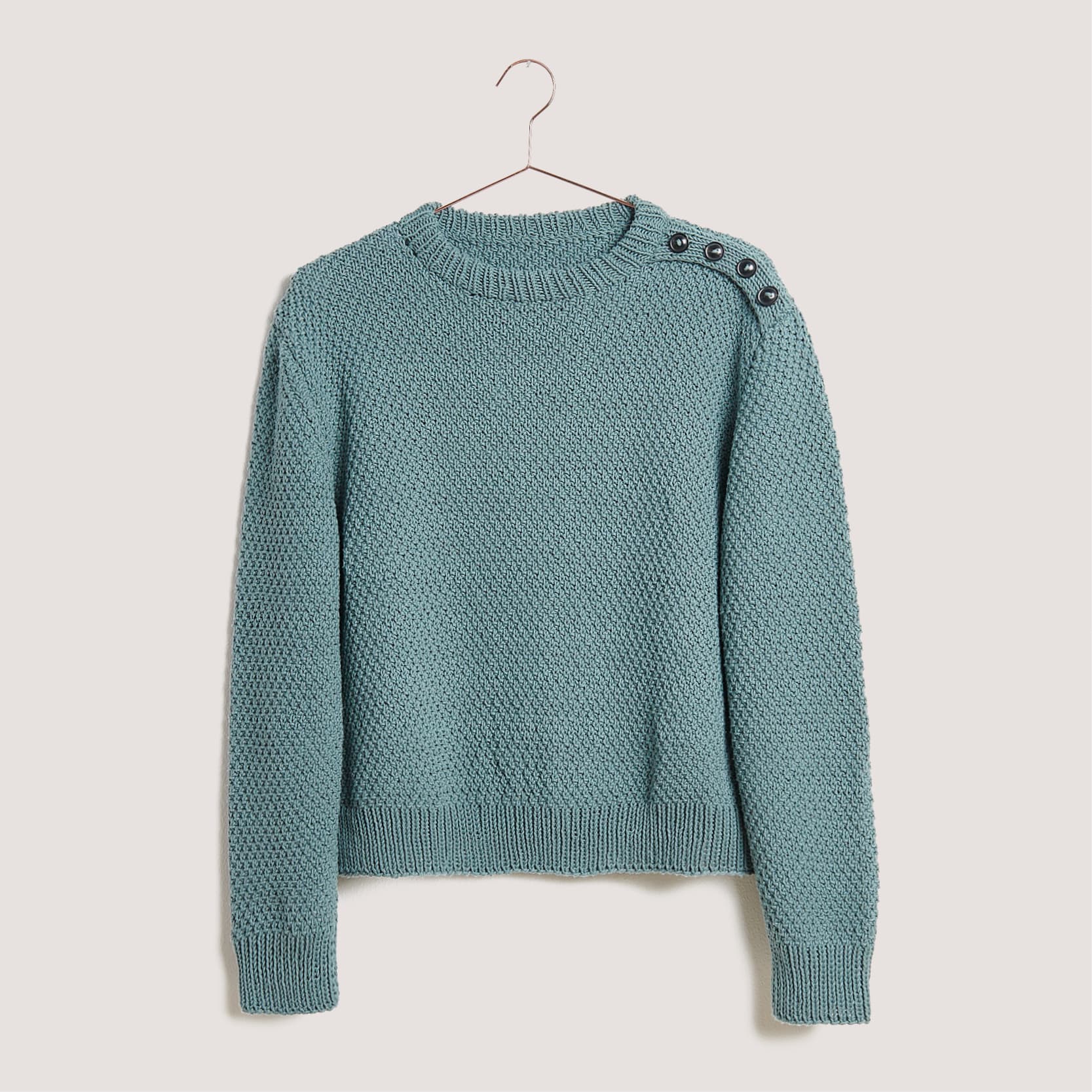 Gestrickter Pullover: Modell 30 aus dem Heft Lovewool No. 18