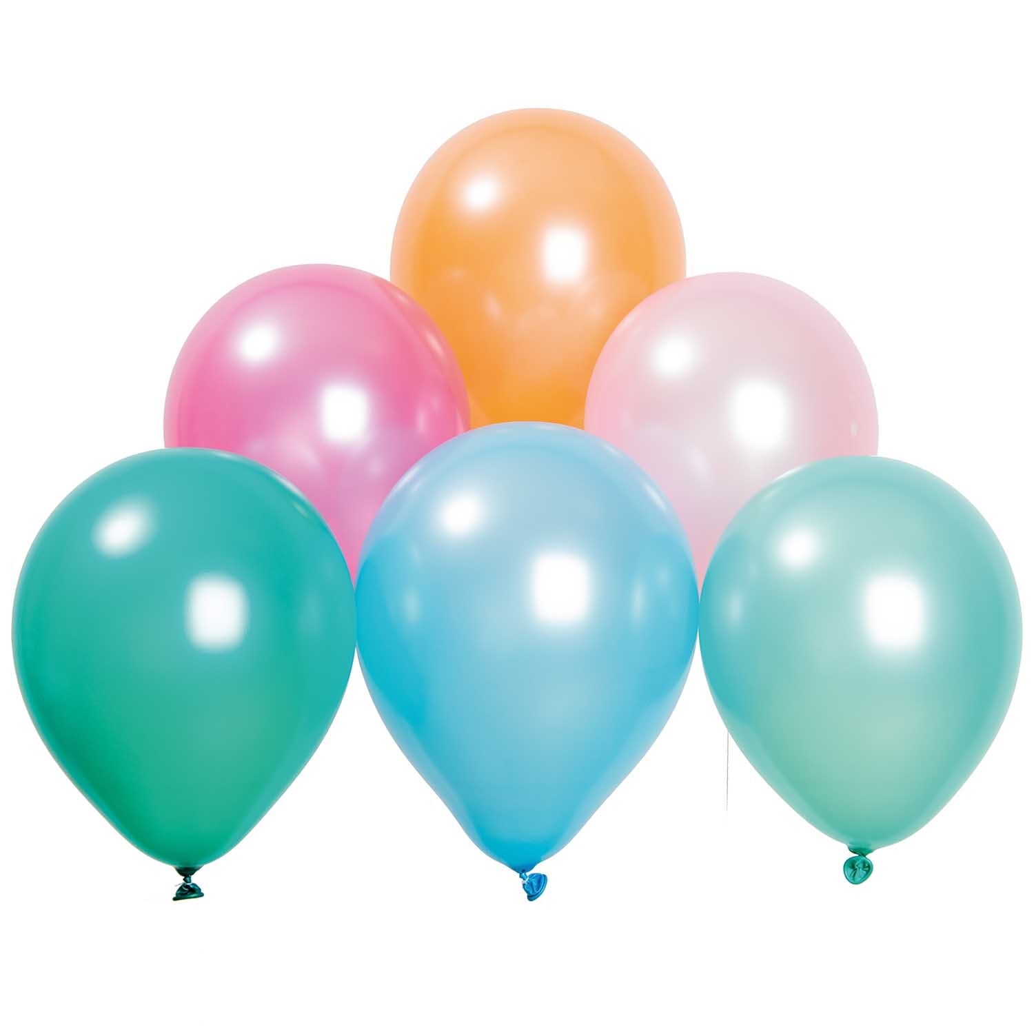 Luftballon Mix pastell matt 30cm 12 Stück, bunte Ballons in sanften Farben von Rico Design. Ideal für Feierlichkeiten und Dekorationen.