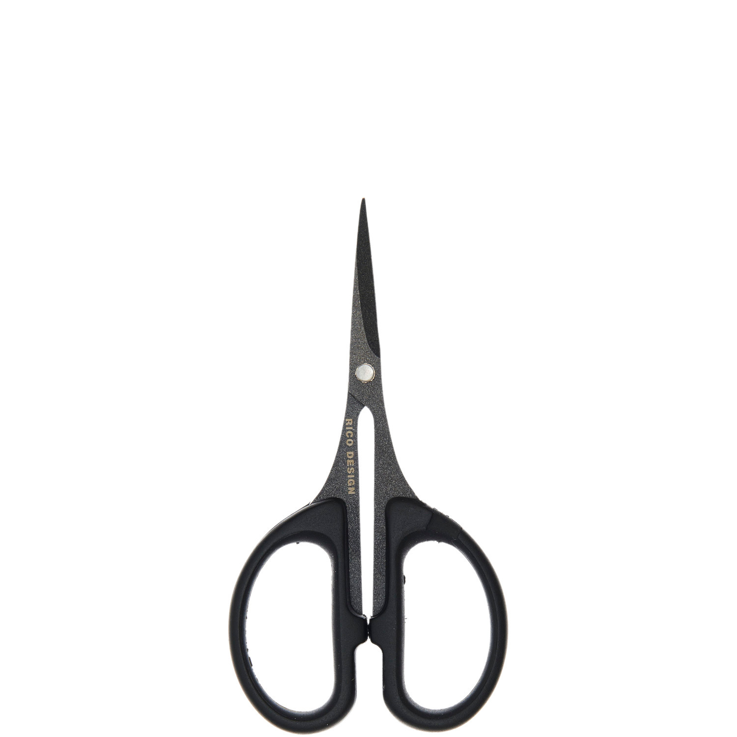 Antihaft Schere von Rico Design in Schwarz, ideal für präzises Schneiden mit ergonomischem Griff.