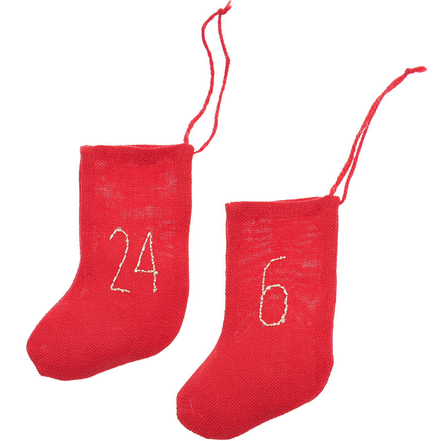 Stickpackung Stiefel-Adventskalender von Rico Design zeigt einen festlichen Adventskalender in Form von Stiefeln, ideal für weihnachtliche Dekorationen.