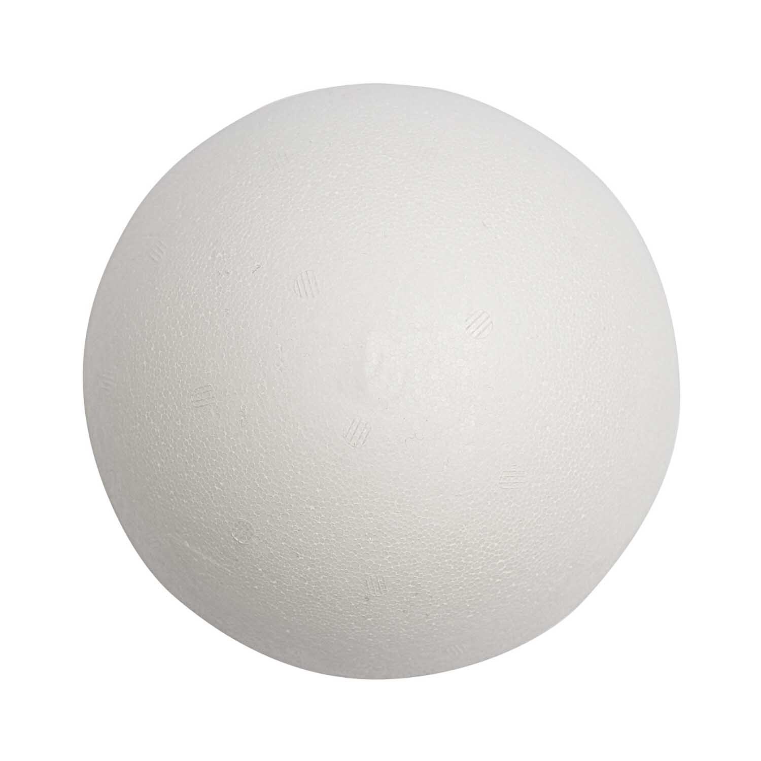 Polystyrol Kugel 15cm von Rico Design, ideal für Bastelprojekte, zeigt eine glatte, weiße Oberfläche.