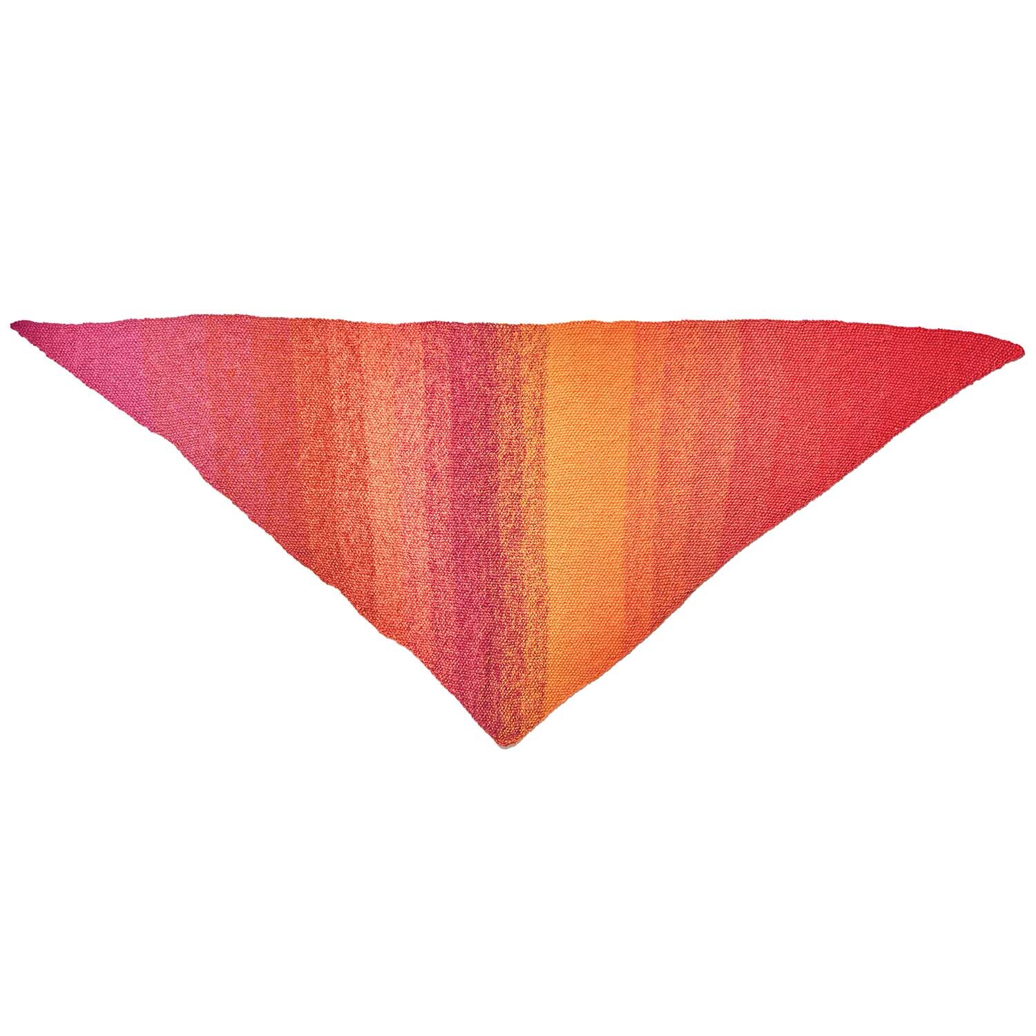 Creative Alpaca Dégradé Lucky 8: Dreieckstuch in warmen Rot- und Orangetönen von Rico Design, 200g, 800m.