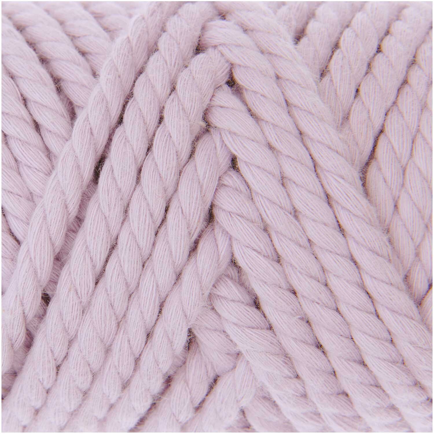 Creative Cotton Cord Makramee-Garn in zartem Lavendelton, ideal für DIY-Projekte, 130g, 25m.