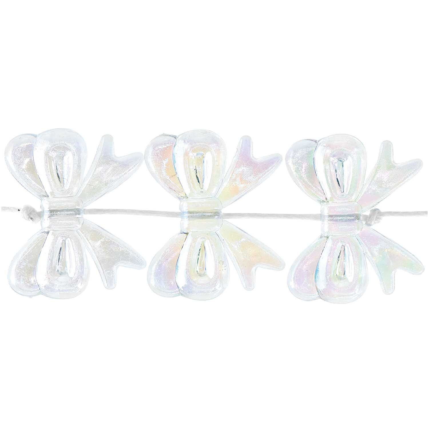 itoshii Schleifen Perlen holografisch 23x29x6mm 6 Stück von Rico Design