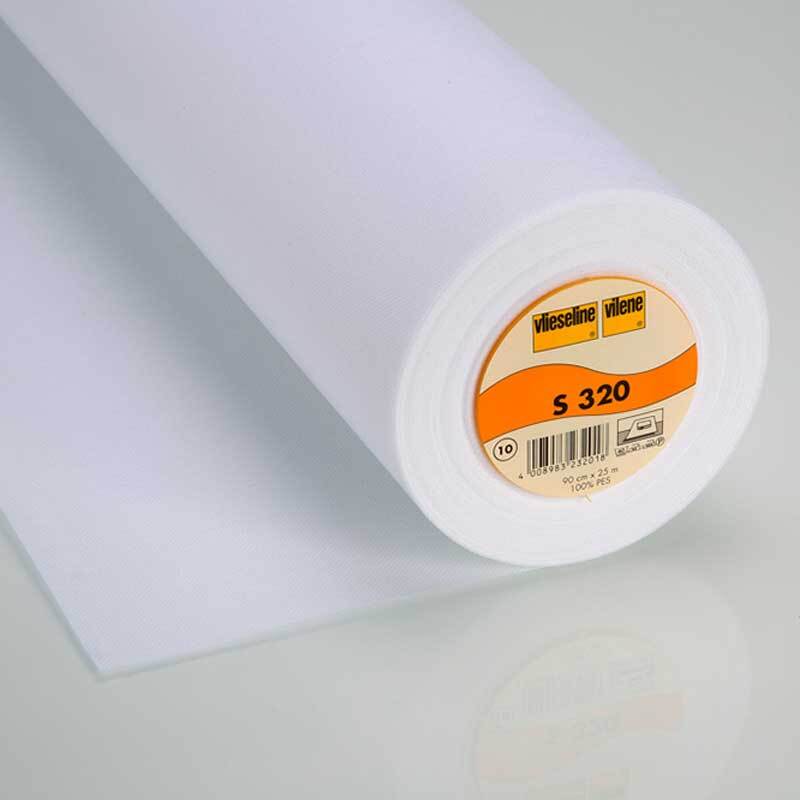 Bügeleinlage S320 90cm, weiße Rolle von Swafing, ideal für Nähprojekte und Stoffverstärkung.