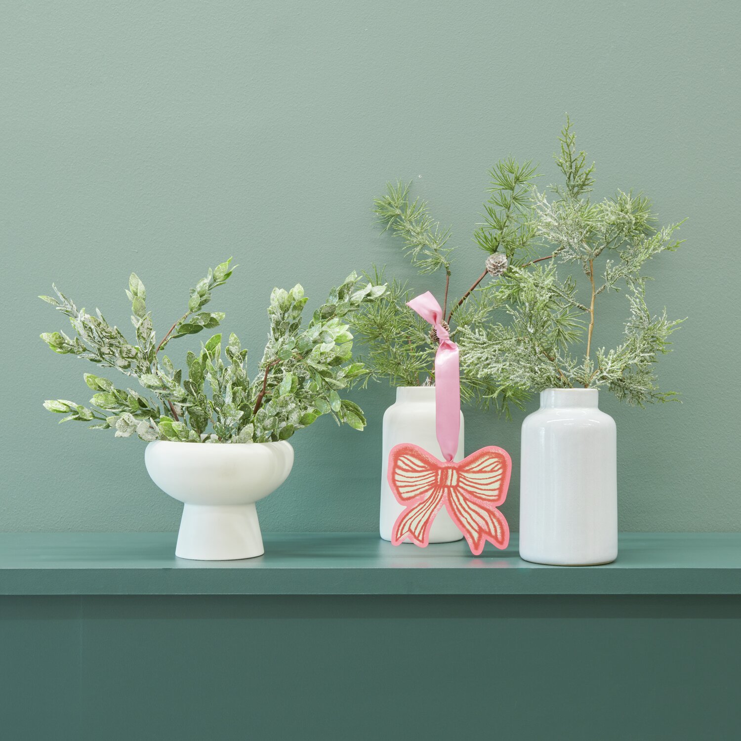 Porzellanvase Ø10x18cm Farbe Weiß von Rico Design
