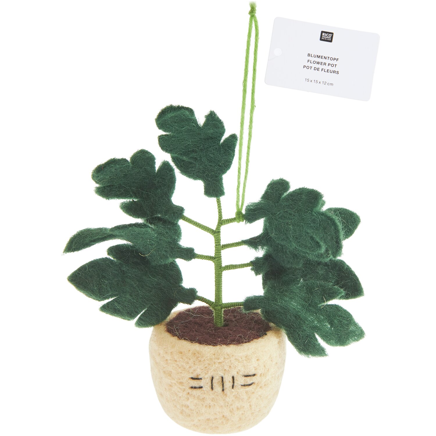 Filz Blumentopf Creme 15x15x12cm von Rico Design