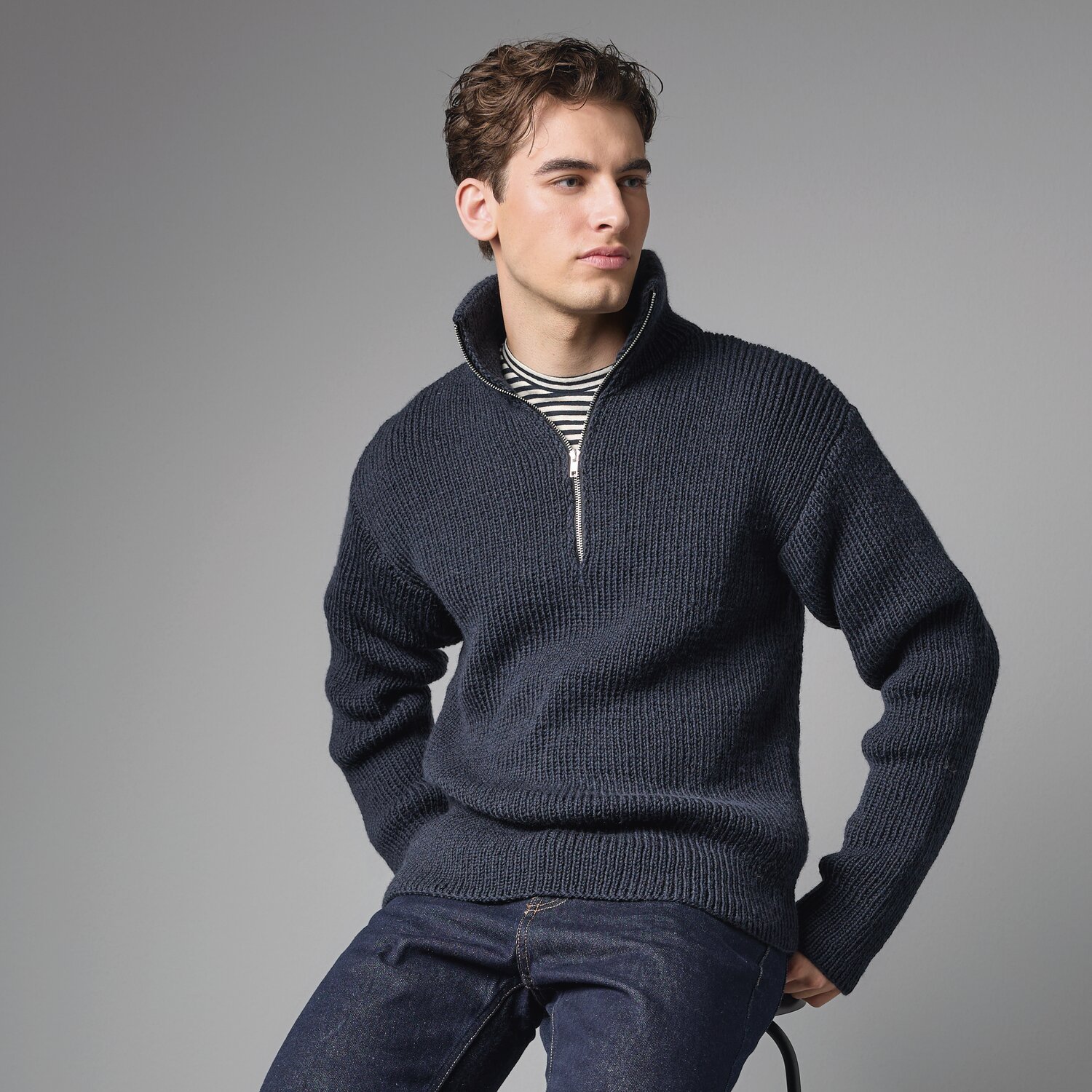 Strickset Pullover Modell 08 aus Made by Me Men No. 3 von Rico Design