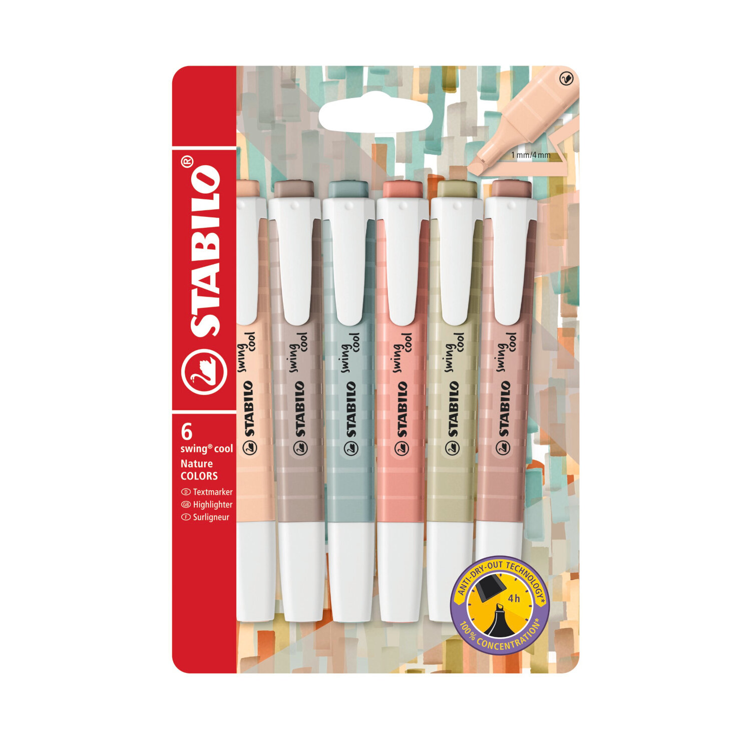 STABILO swing cool Textmarker Nature 6 Stück von STABILO International 