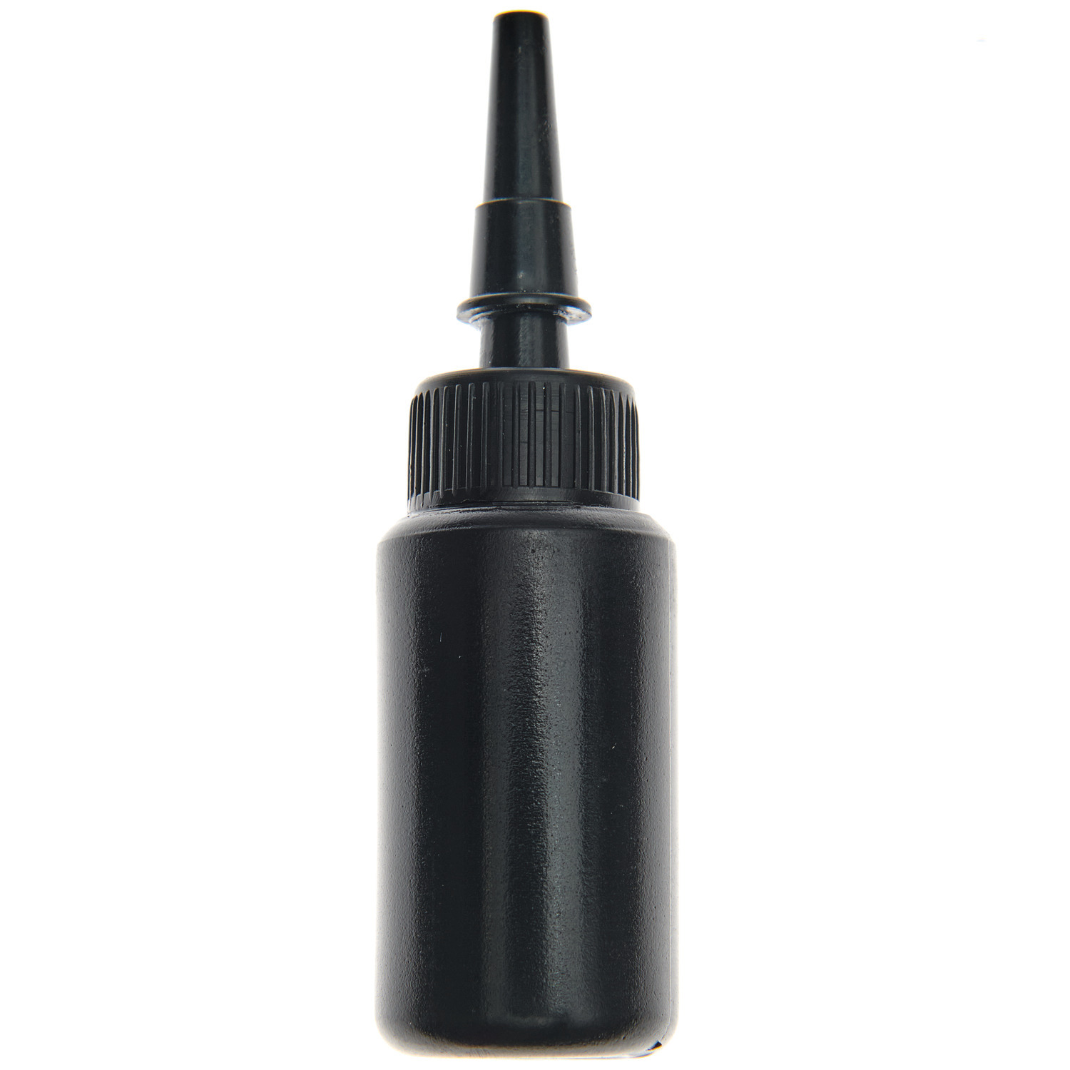 Leerflasche 10ml 3 Stück von Rico Design, schwarze Kunststoffflasche mit schmalem Ausguss. Ideal für Flüssigkeiten und Bastelprojekte.