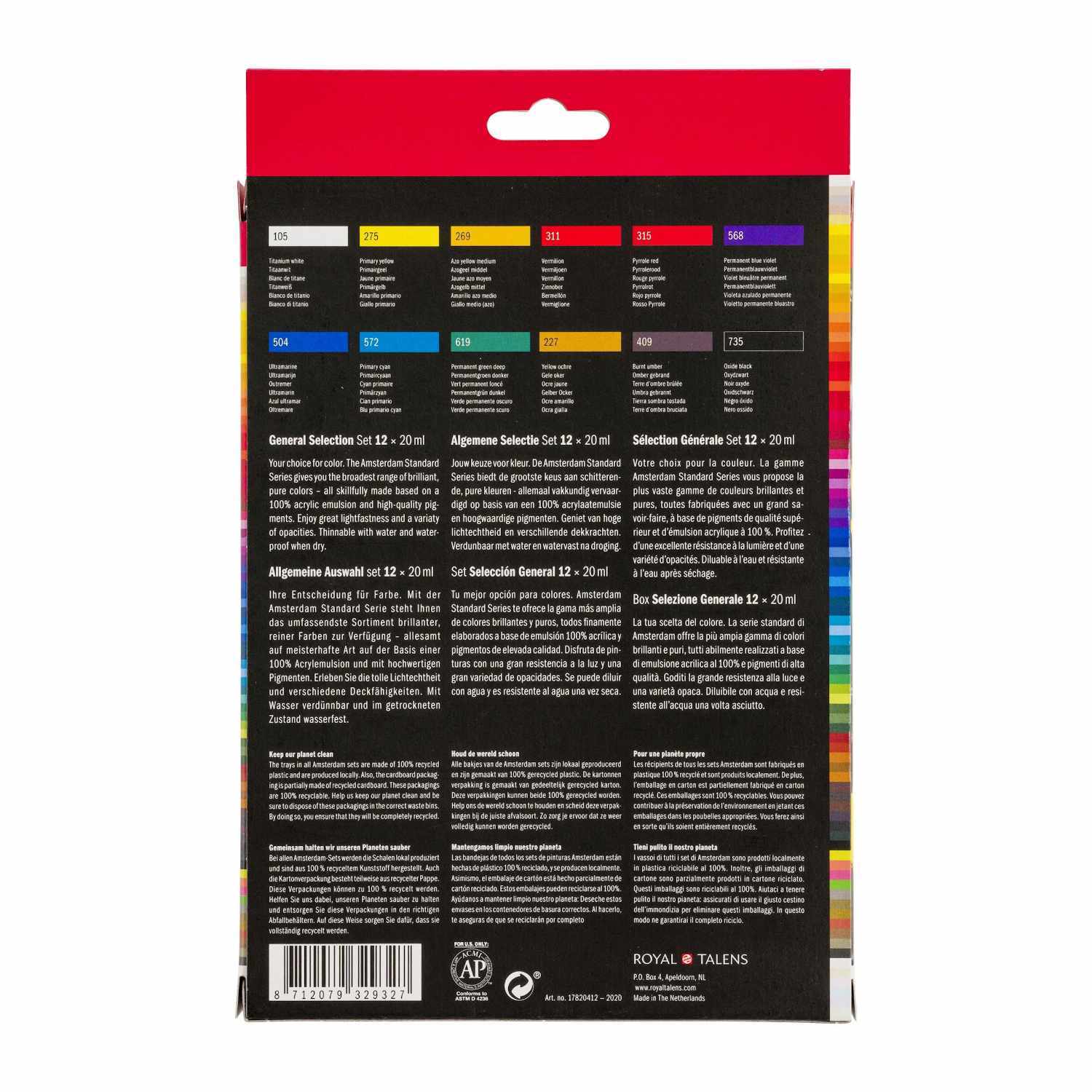 Acrylfarbe Set 12x20ml von Royal Talens