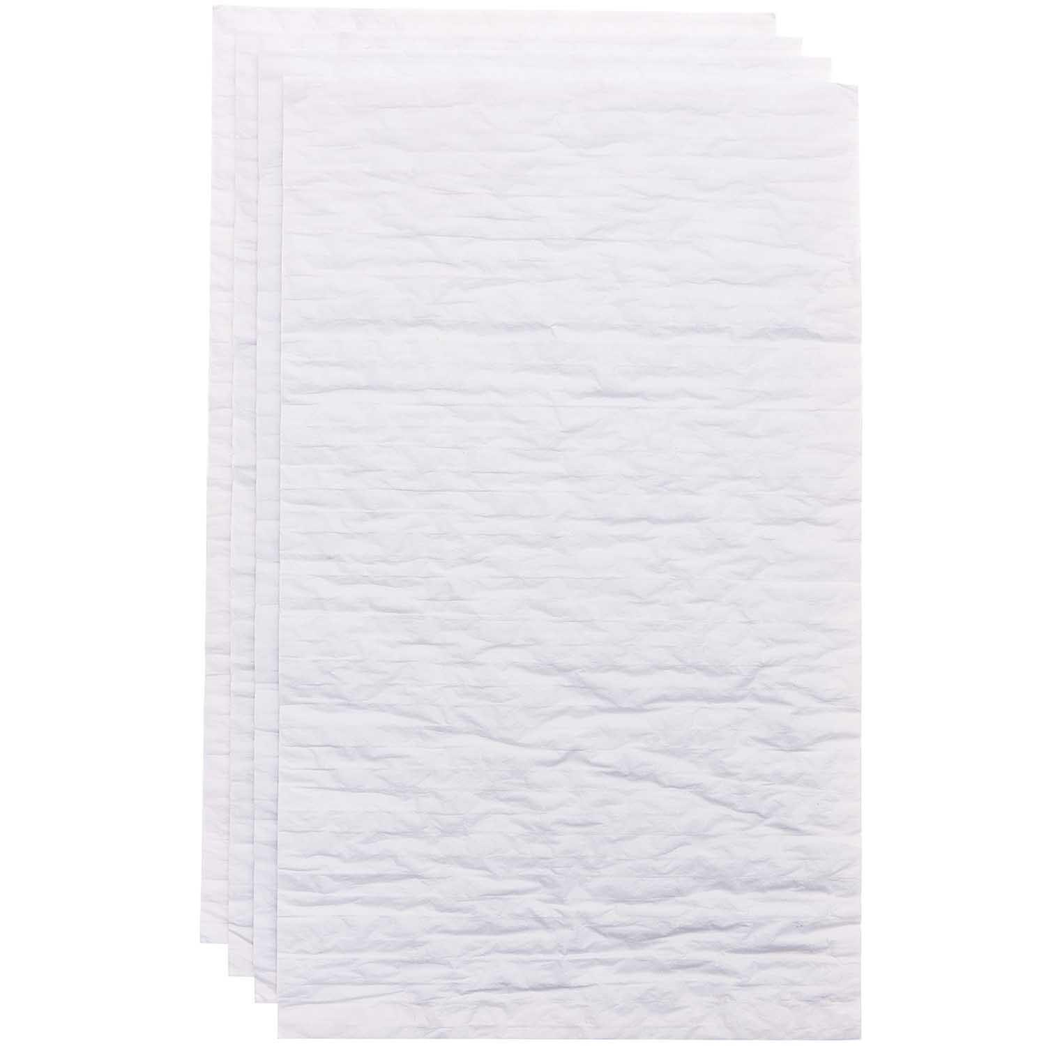 Wabenpapier weiß 20x33cm 4 Bogen von Rico Design, zeigt vier weiße, strukturierte Blätter.