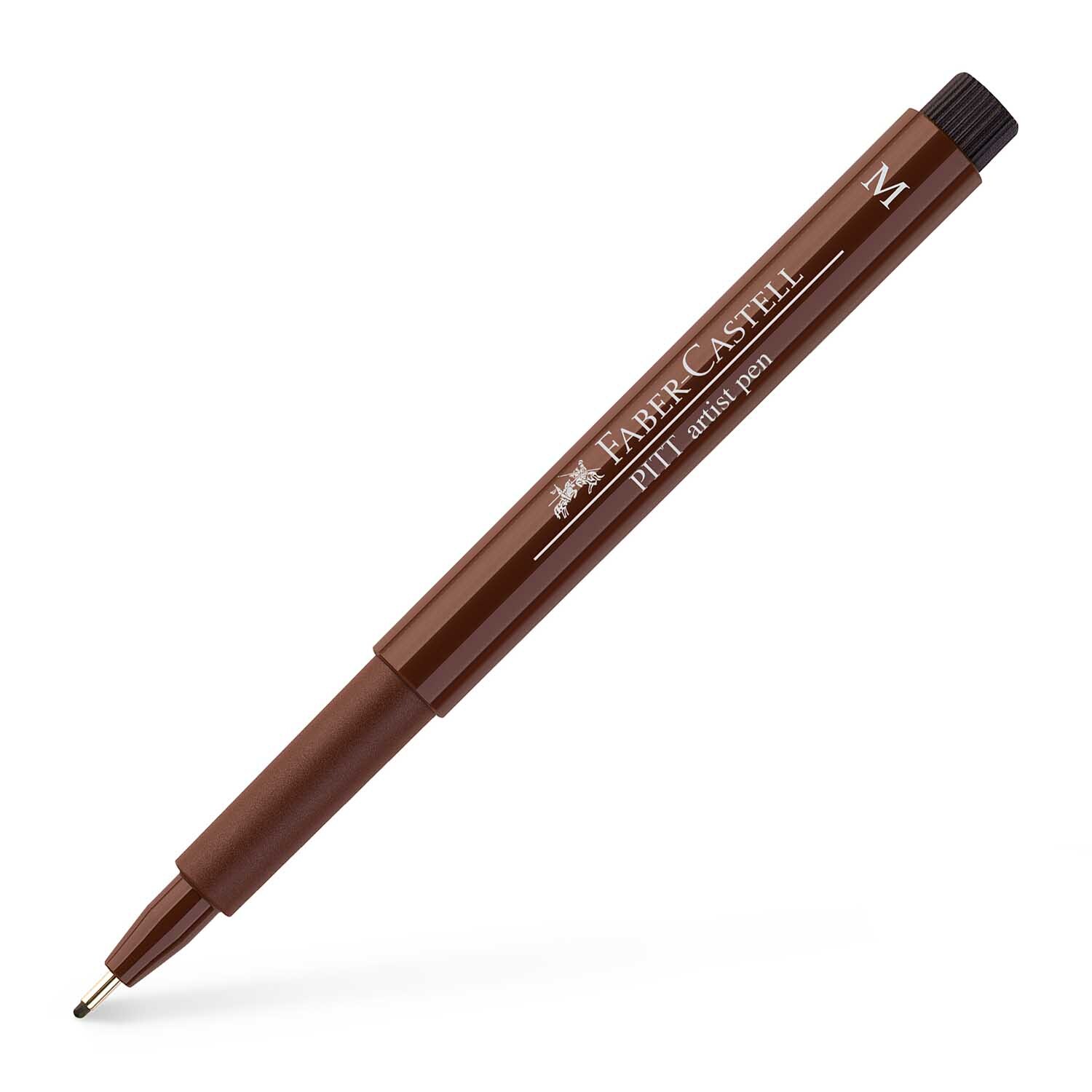 PITT artist pen medium von Faber Castell in Sepia Dkl., ideal für präzises Zeichnen und Skizzieren.