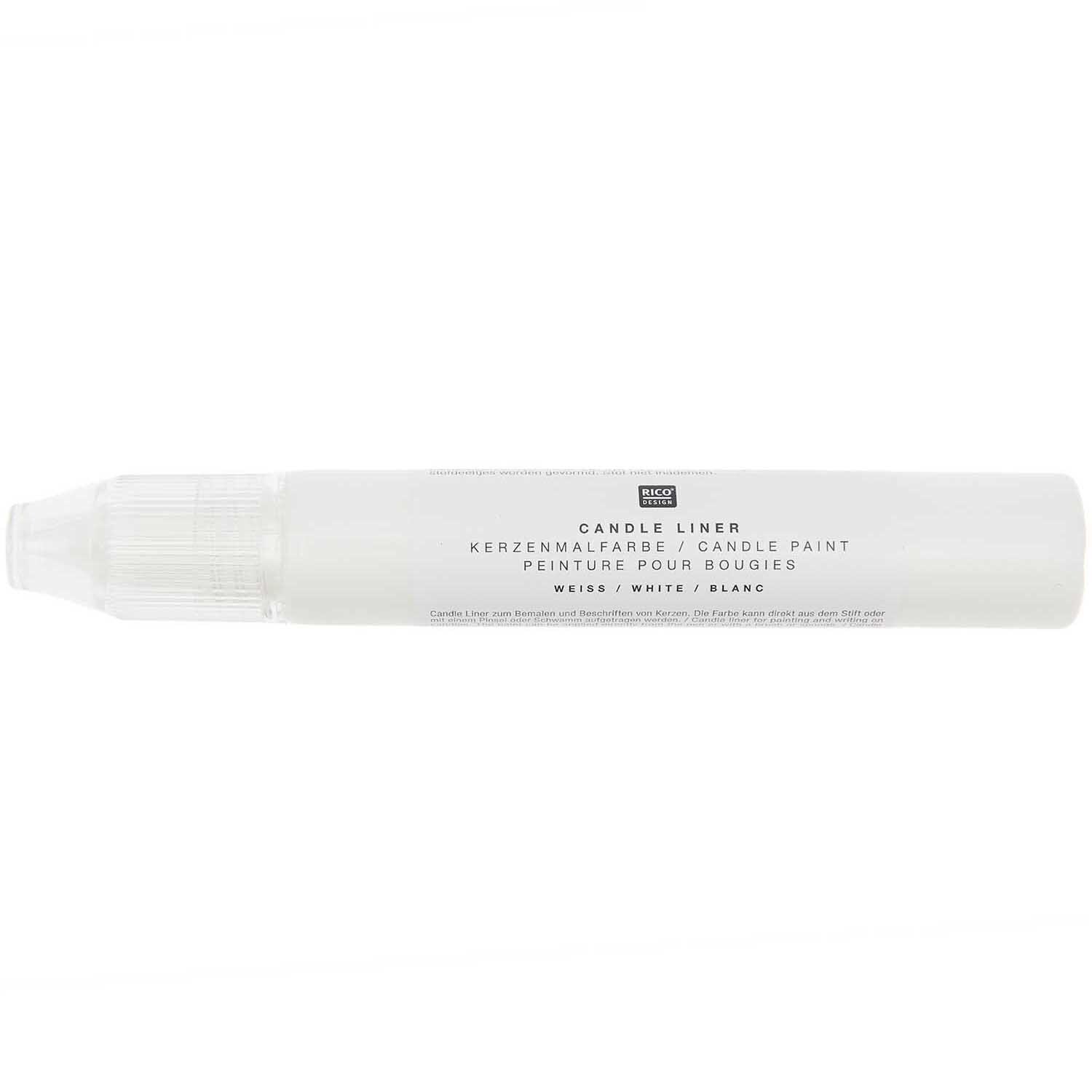 Candle Liner Kerzenmalfarbe 30ml von Rico Design in Weiß, ideal zum kreativen Gestalten von Kerzen.