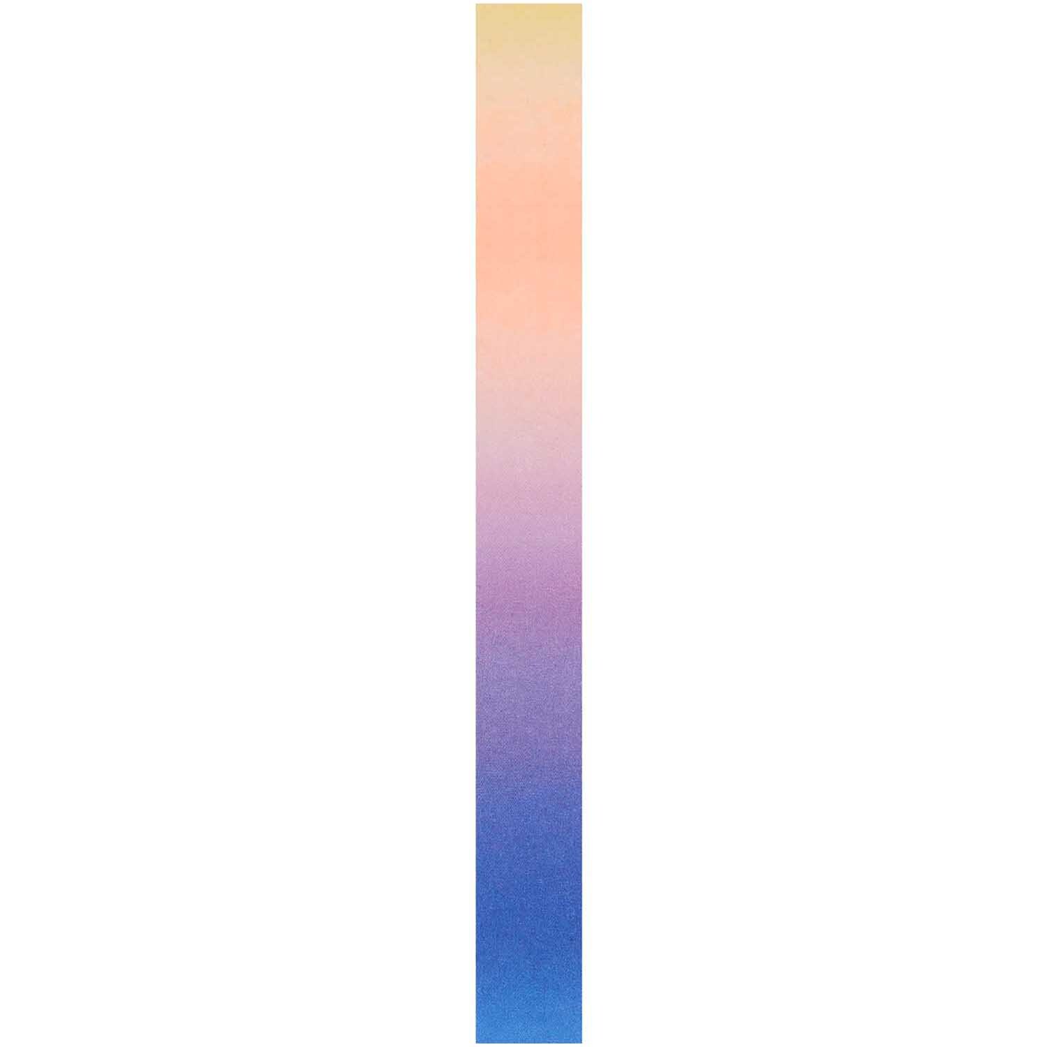 Paper Poetry Tape Regenbogen 15mm 10m von Rico Design zeigt einen sanften Farbverlauf von Orange zu Blau. Ideal für kreative Projekte.