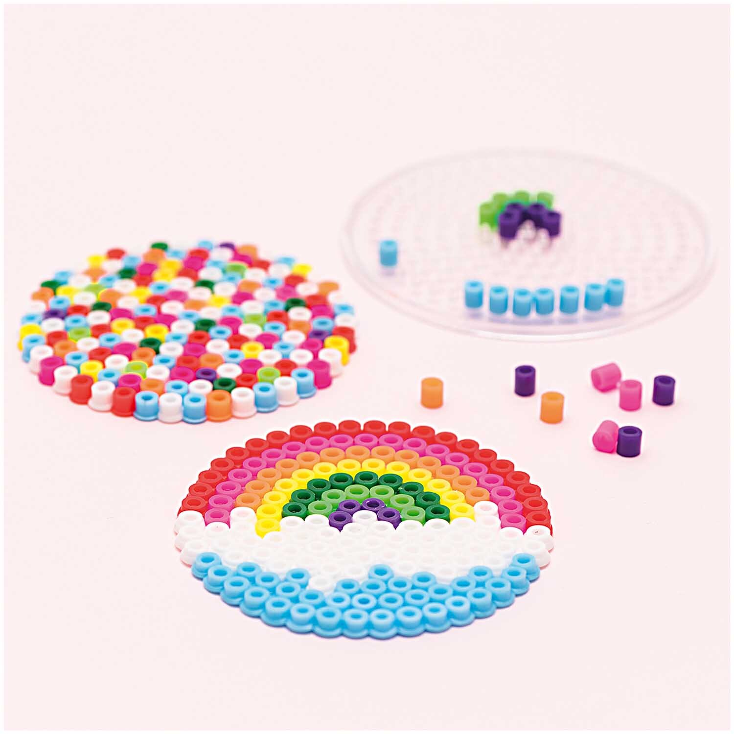 Bügelperlen Set rund ca. 8,9x8,9cm von Rico Design