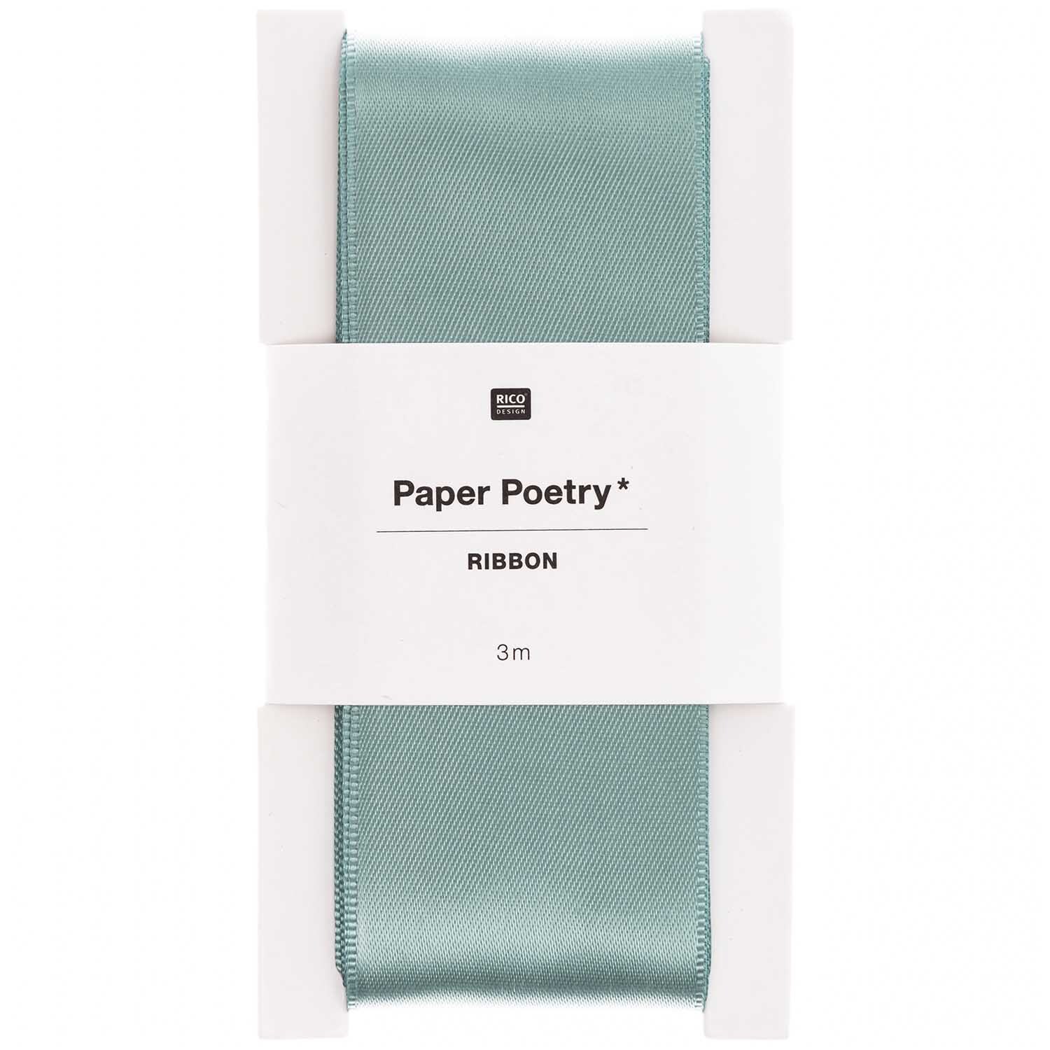 Paper Poetry Satinband 38mm 3m Farbe Mint von Rico Design