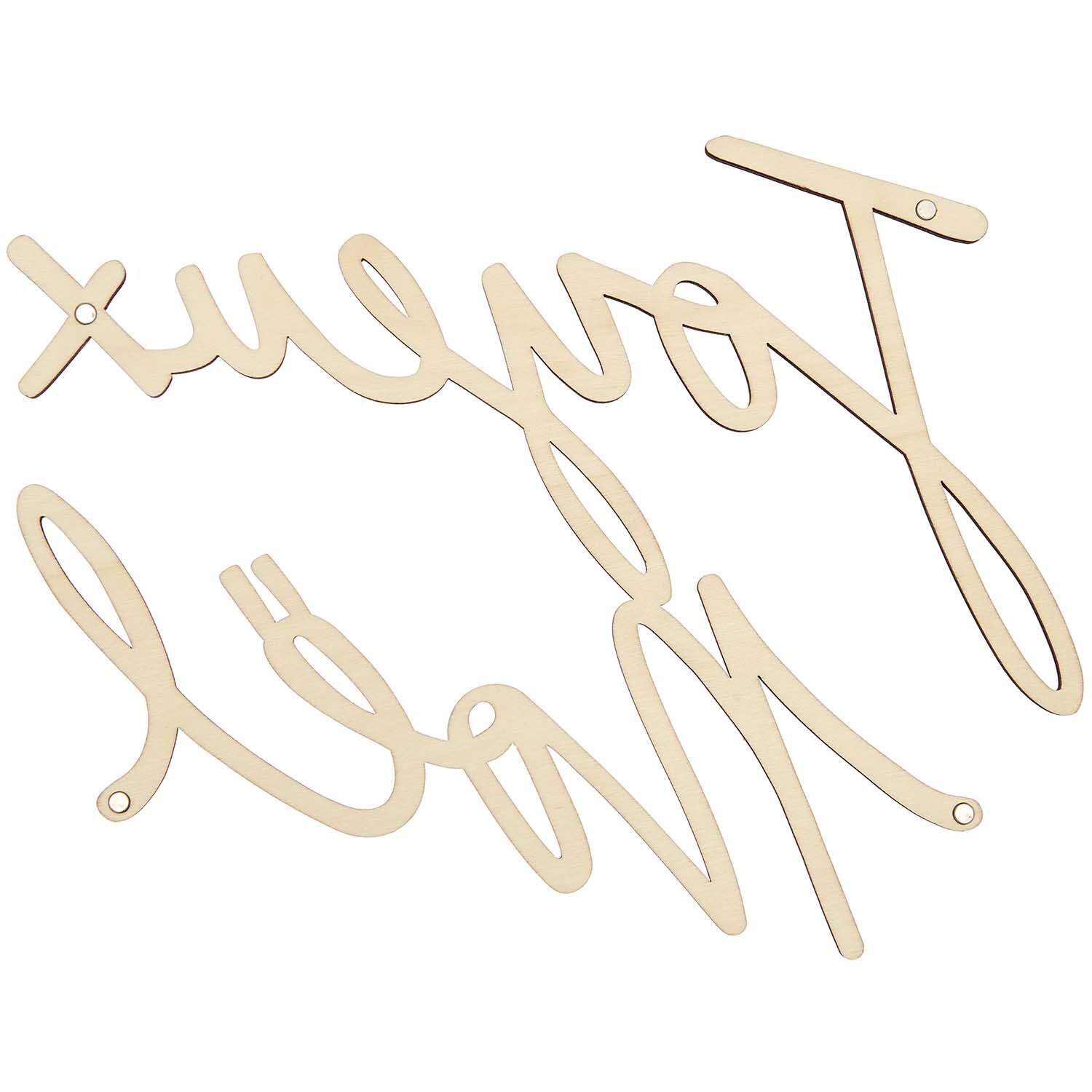 Holzschriftzug "Joyeux Noël" in elegantem Design, magnetisch, von Rico Design, ideal für festliche Dekorationen.