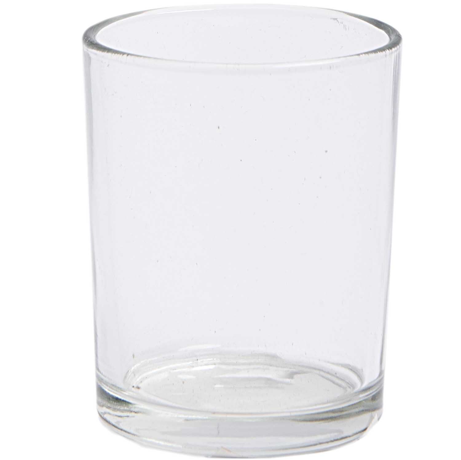Teelichtglas Standard 6,5x5cm von idee. Creativmarkt, transparent, ideal für stimmungsvolle Beleuchtung.