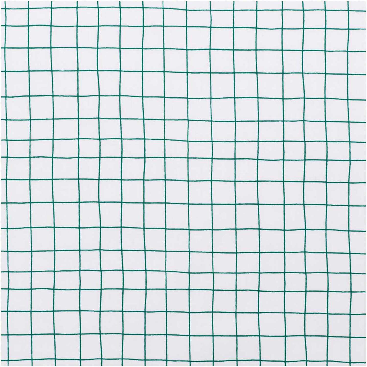 Druckstoff Hygge kariert in Weiß-Grün, 140cm breit, von Rico Design. Kariertes Muster auf Stoff.