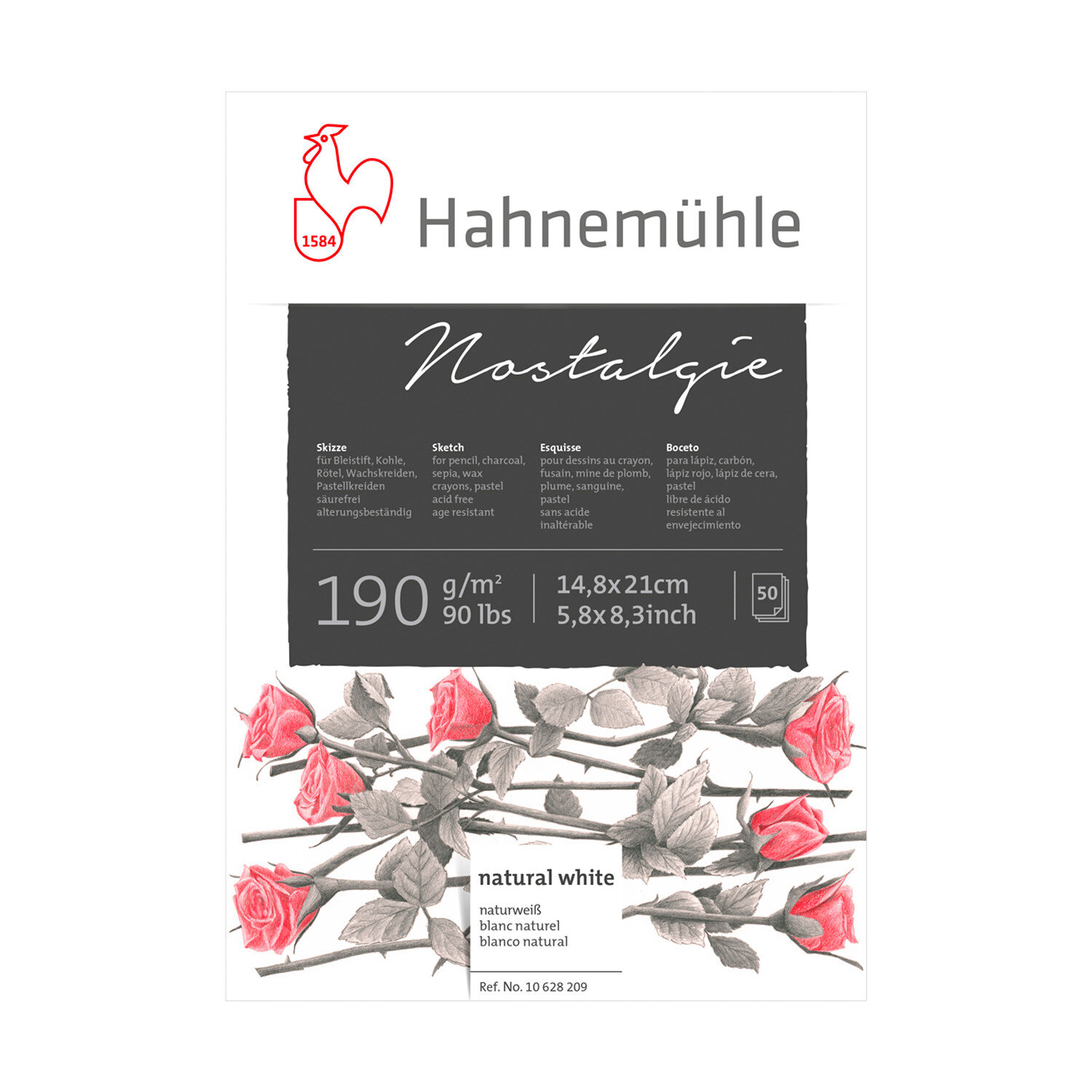 Skizzenblock Nostalgie 190g/m² 50 Blatt von Hahnemühle FineArt 