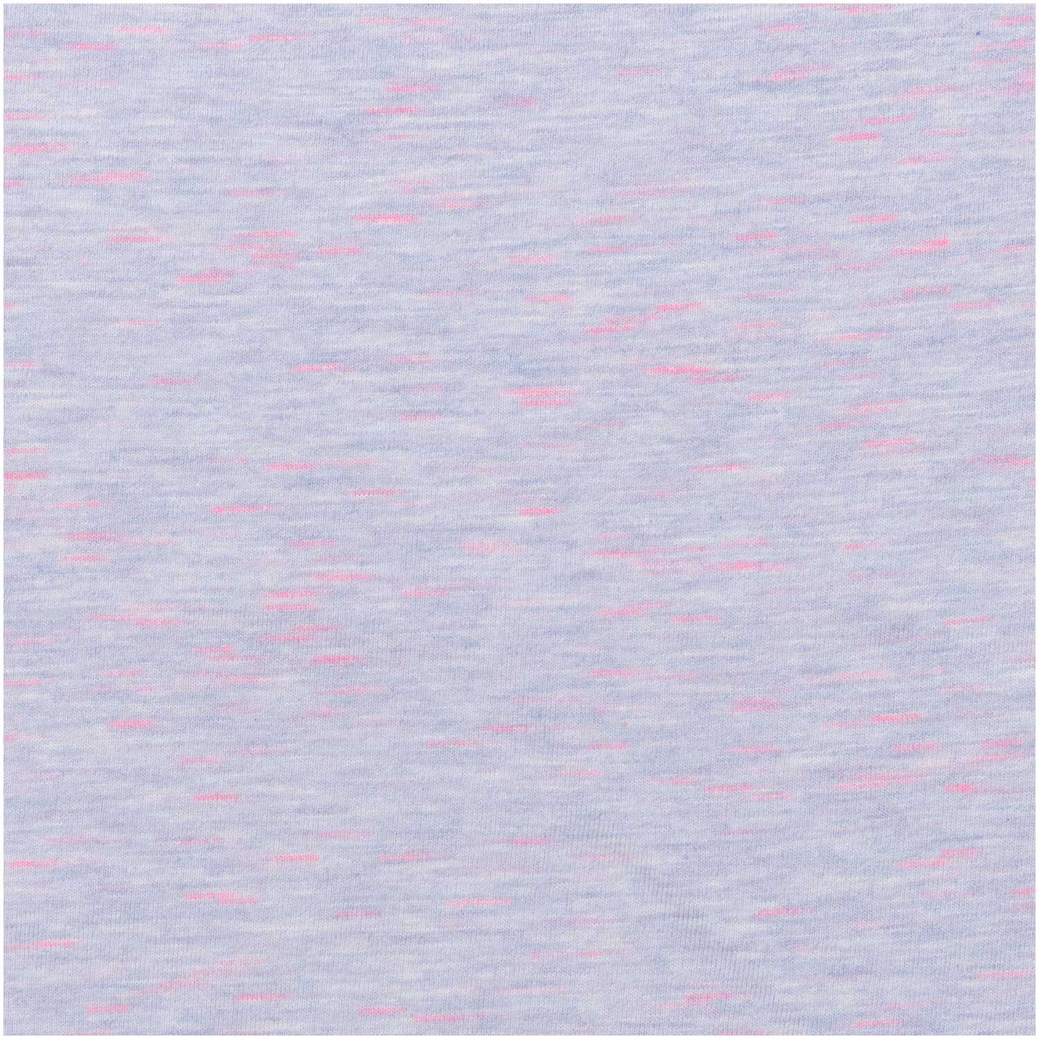Meterware Jersey flieder-neonpink von Rico Design zeigt ein weiches, dehnbares Material in zarten Flieder- und Neonpink-Tönen.