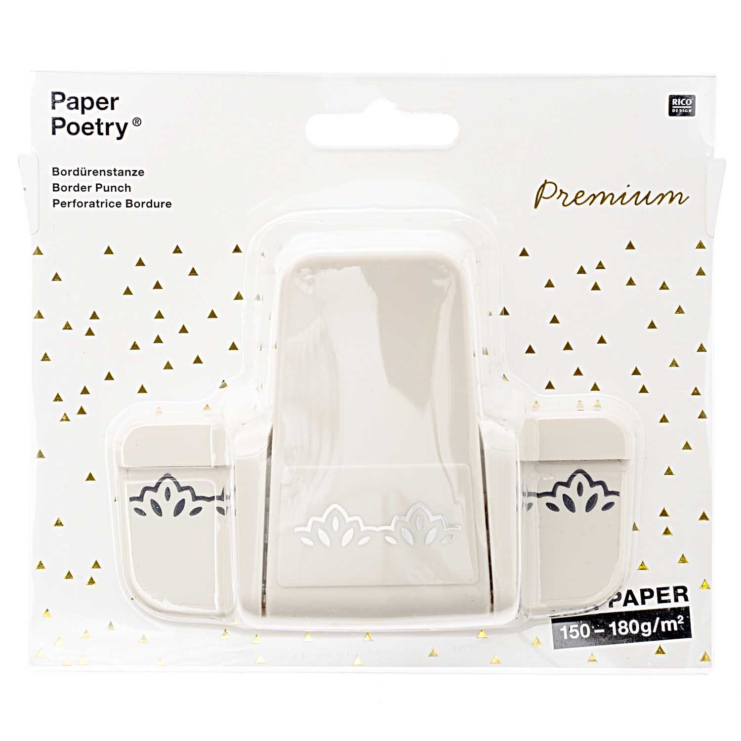 Paper Poetry Bordürenstanzer Ornament 1,5x4cm klein von Rico Design