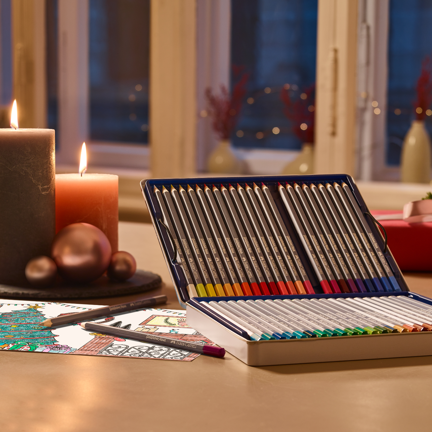 Goldfaber Aqua Aquarellstifte im Metalletui, 48-teilig, von Faber Castell, ideal für lebendige Kunstwerke.