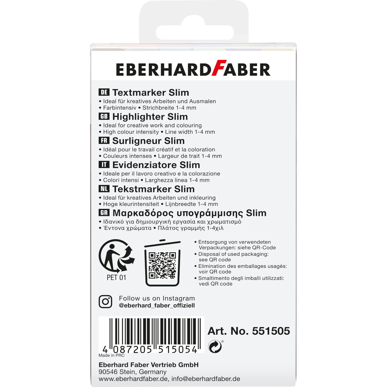 Textmarker Slim Natural Shades 6 Stück von Eberhard Faber Vertrieb 