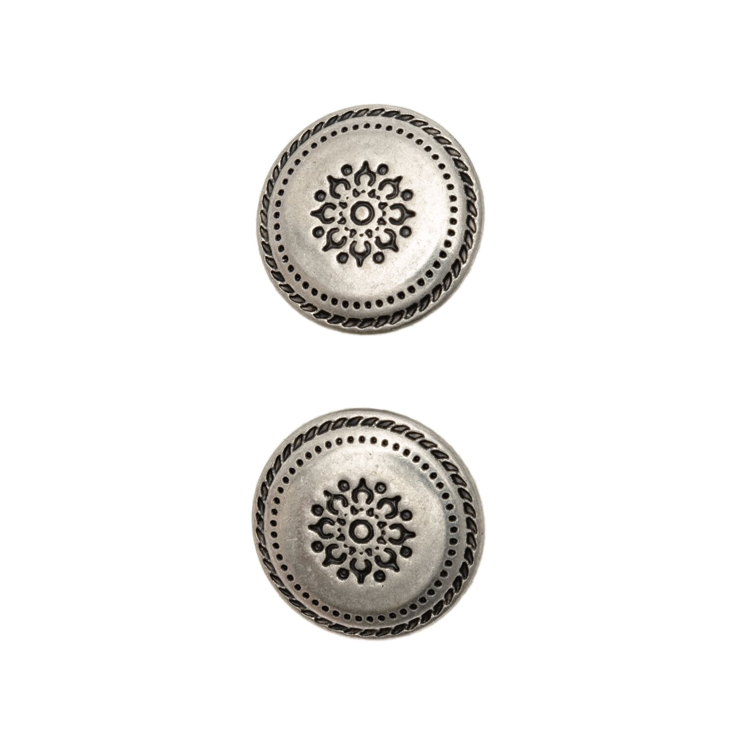 Trachtenknöpfe Ornamente 2x2cm 2 Stück von Rico Design