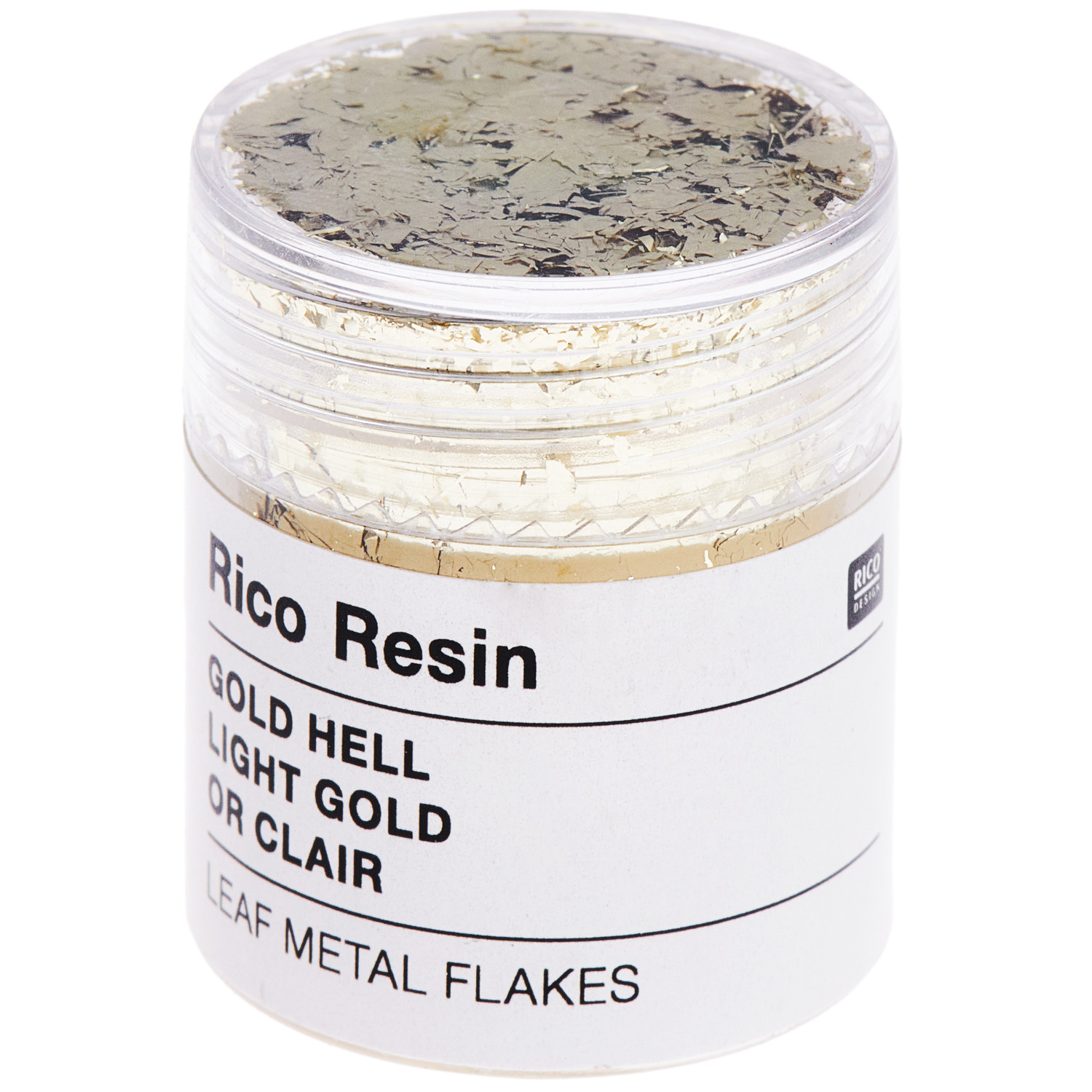 Blattmetall für Resin, 5ml, in hellem Gold von Rico Design. Ideal für kreative Projekte.
