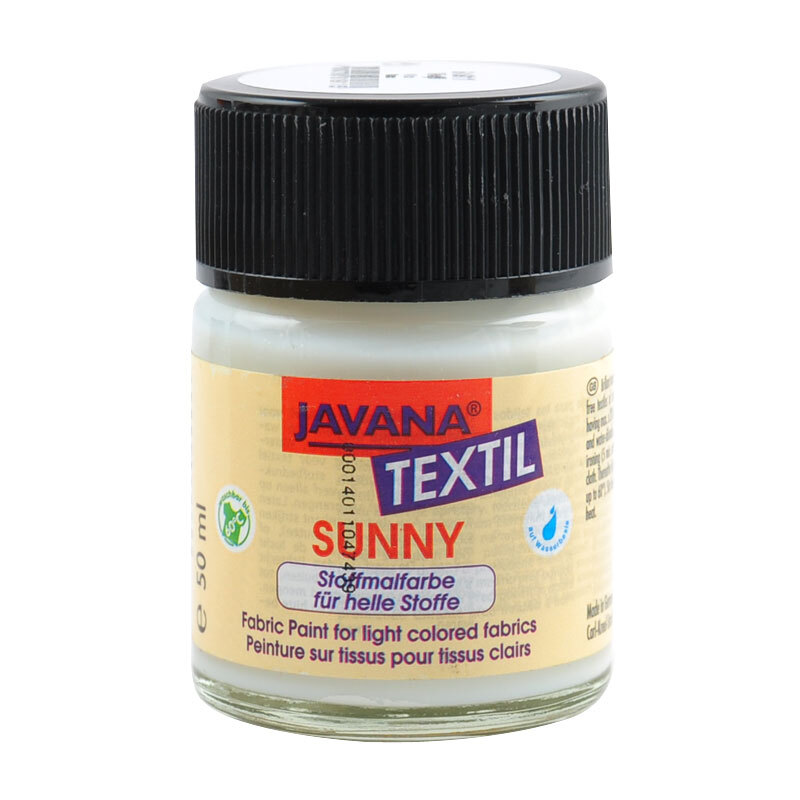 Javana Stoffmalfarbe für helle Stoffe, 50ml Glas, ideal für kreative Textilgestaltung.