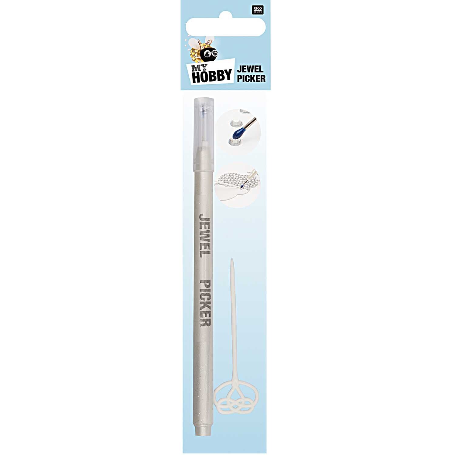 Picker für Perlen und Strasssteine von Rico Design, ideal zum präzisen Aufnehmen kleiner Schmuckstücke.