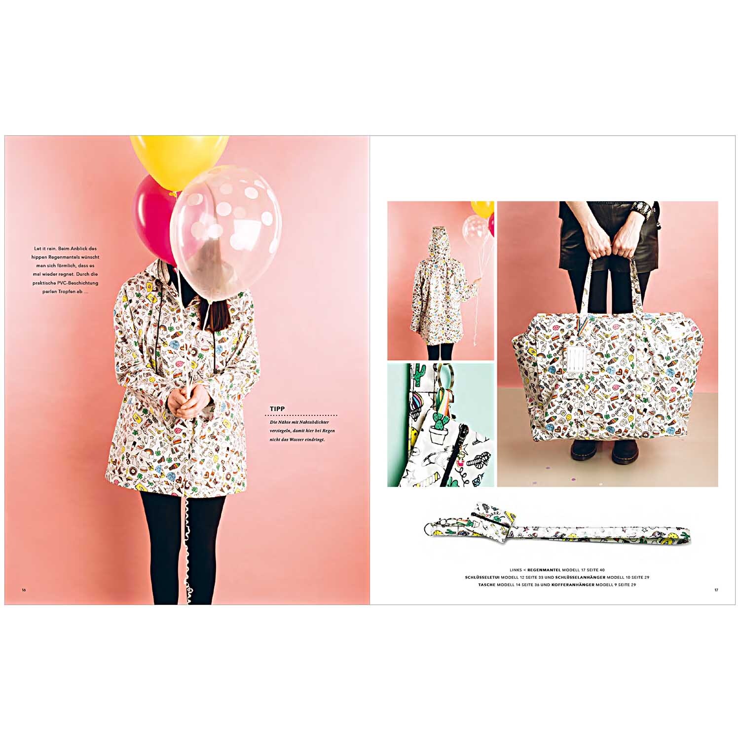 Das Kleine Rico Nähbuch Magical Summer zeigt bunte DIY-Projekte mit Stoffen und Accessoires.