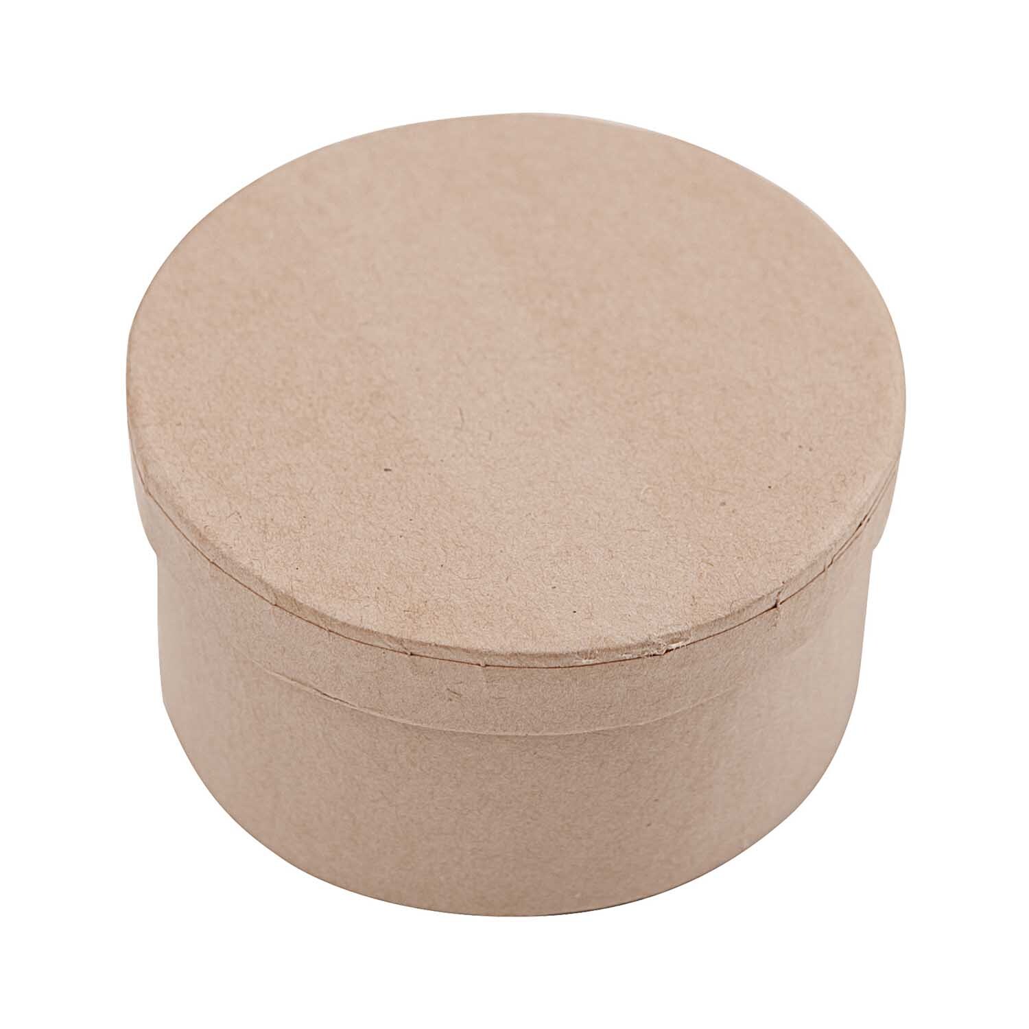 Rundbox natur von Rico Design: Runde, naturfarbene Box aus Karton, ideal für kreative Projekte.
