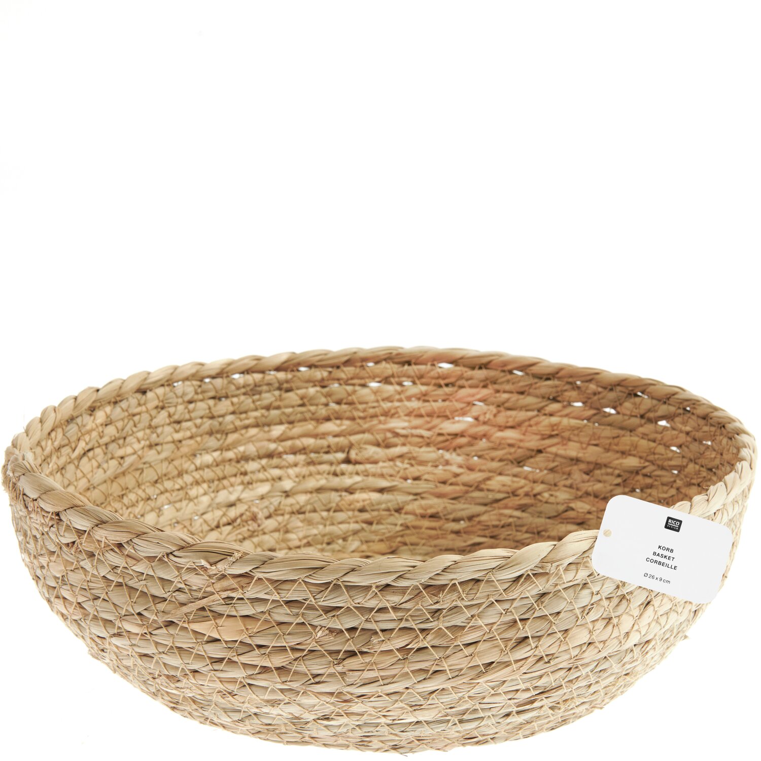 Korb geflochten Ø26x9cm von Rico Design