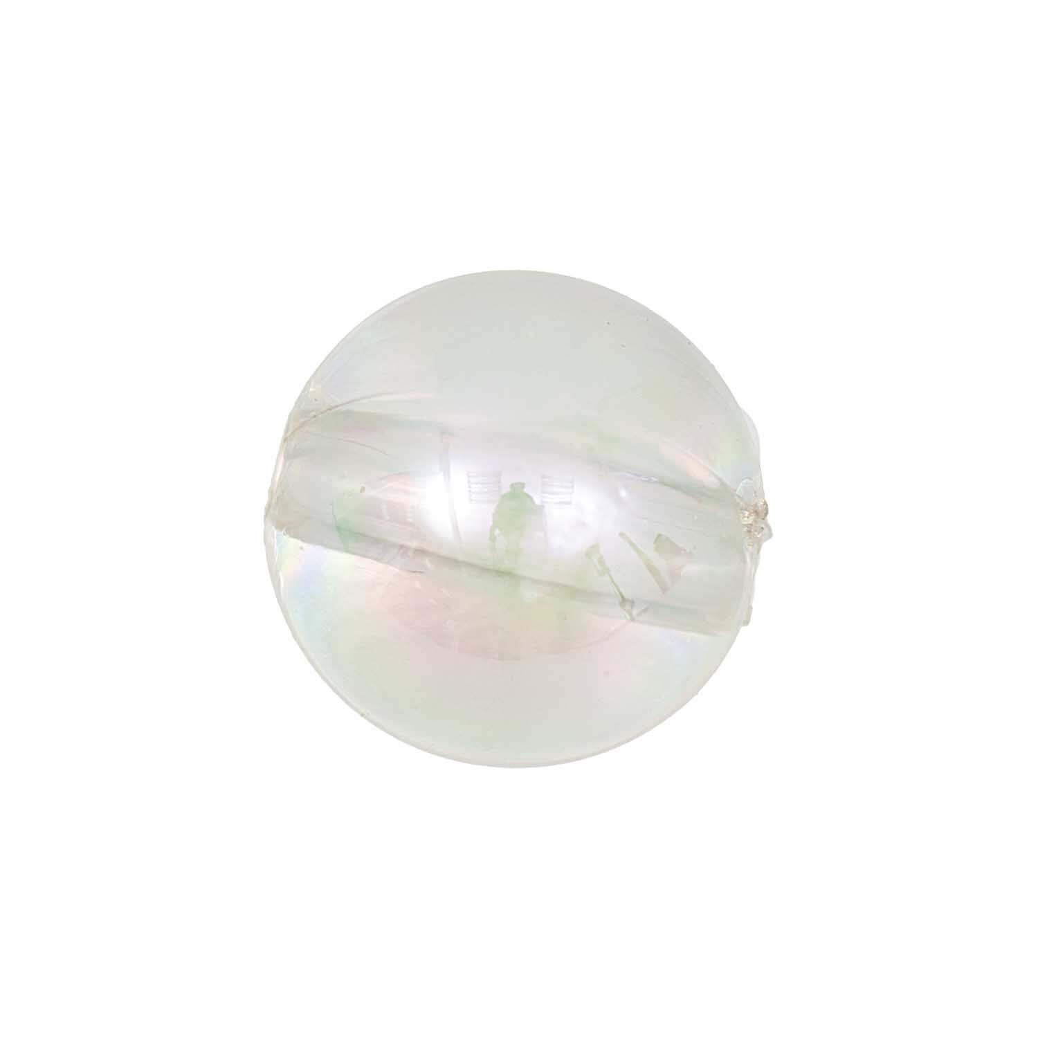 Acrylkugel 16mm 6 Stück von Rico Design, irisierend transparent, zeigt eine schimmernde Oberfläche.
