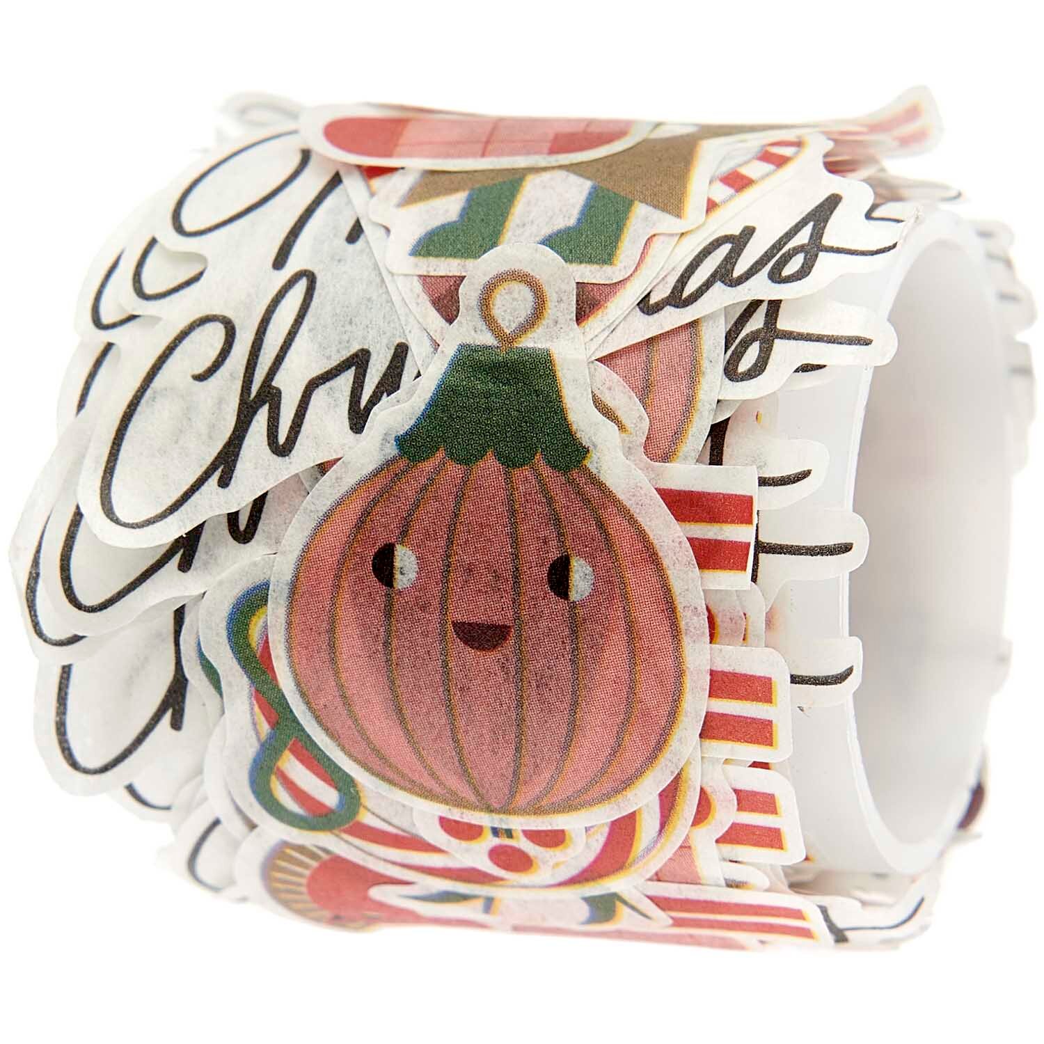 Paper Poetry Washi Sticker Figuren Christmas Rocks! 200 Stück von Rico Design mit fröhlichen Weihnachtsmotiven und Schriftzügen in bunten Farben.