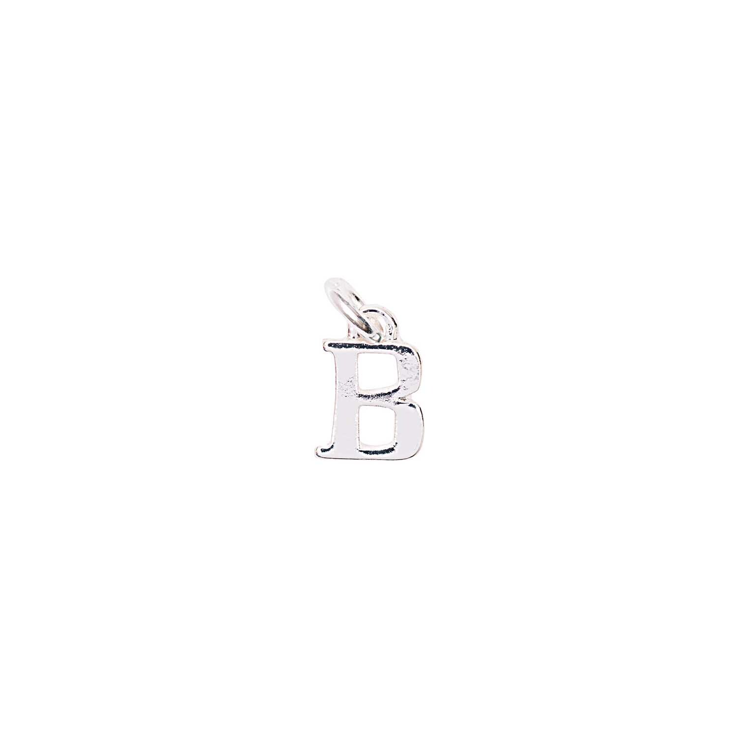 Anhänger Buchstabe B silber: Eleganter silberner Buchstabenanhänger von Rico Design, ideal für Schmuck.